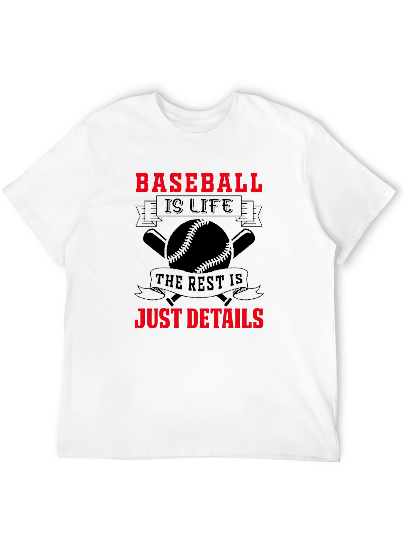 Baseball is Life T-Shirt - Black