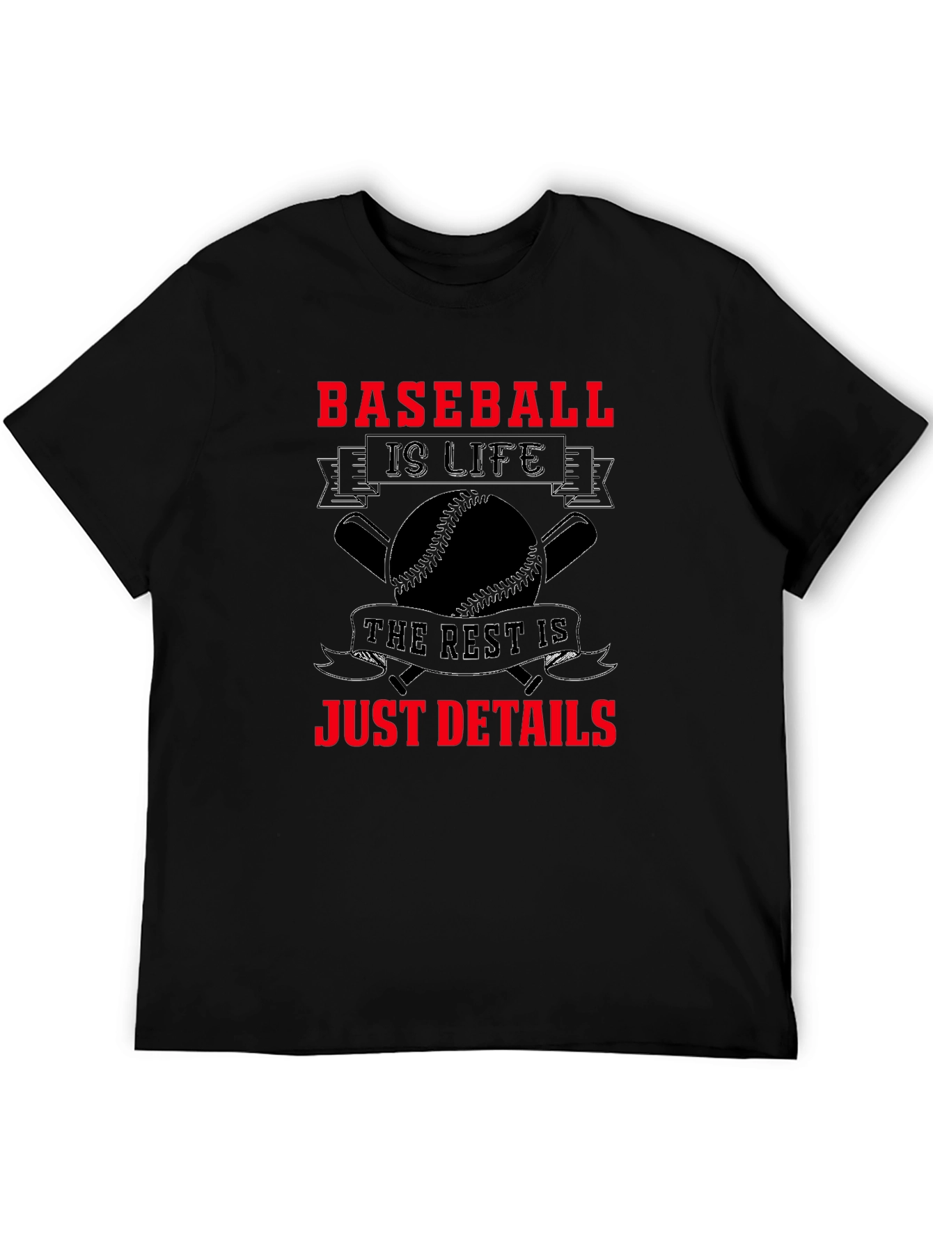 Baseball is Life T-Shirt - Black