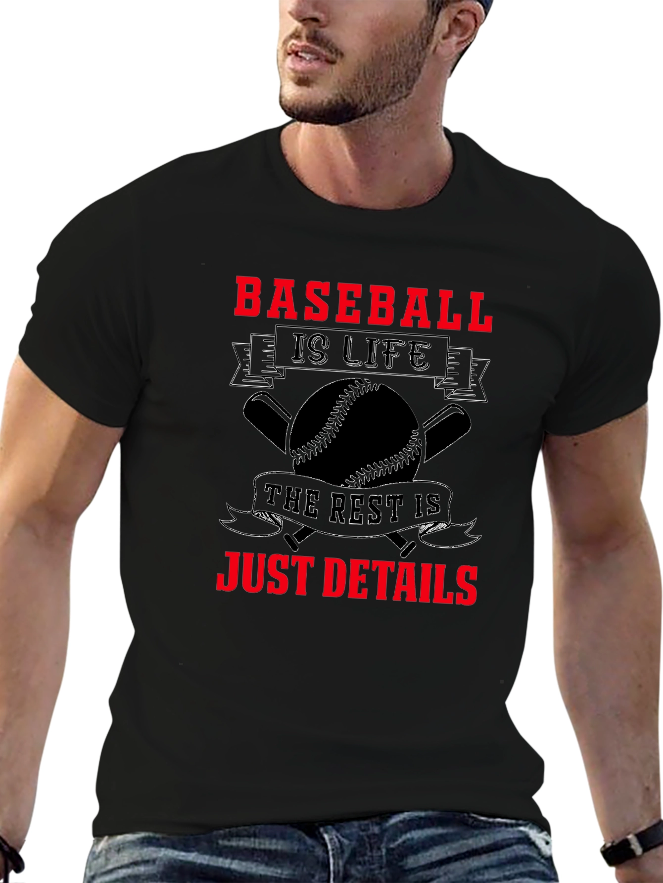 Baseball is Life T-Shirt - Black