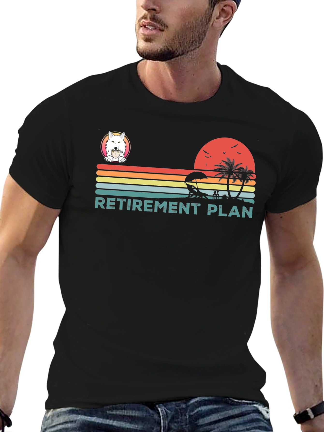 Retirement Plan Black T-Shirt