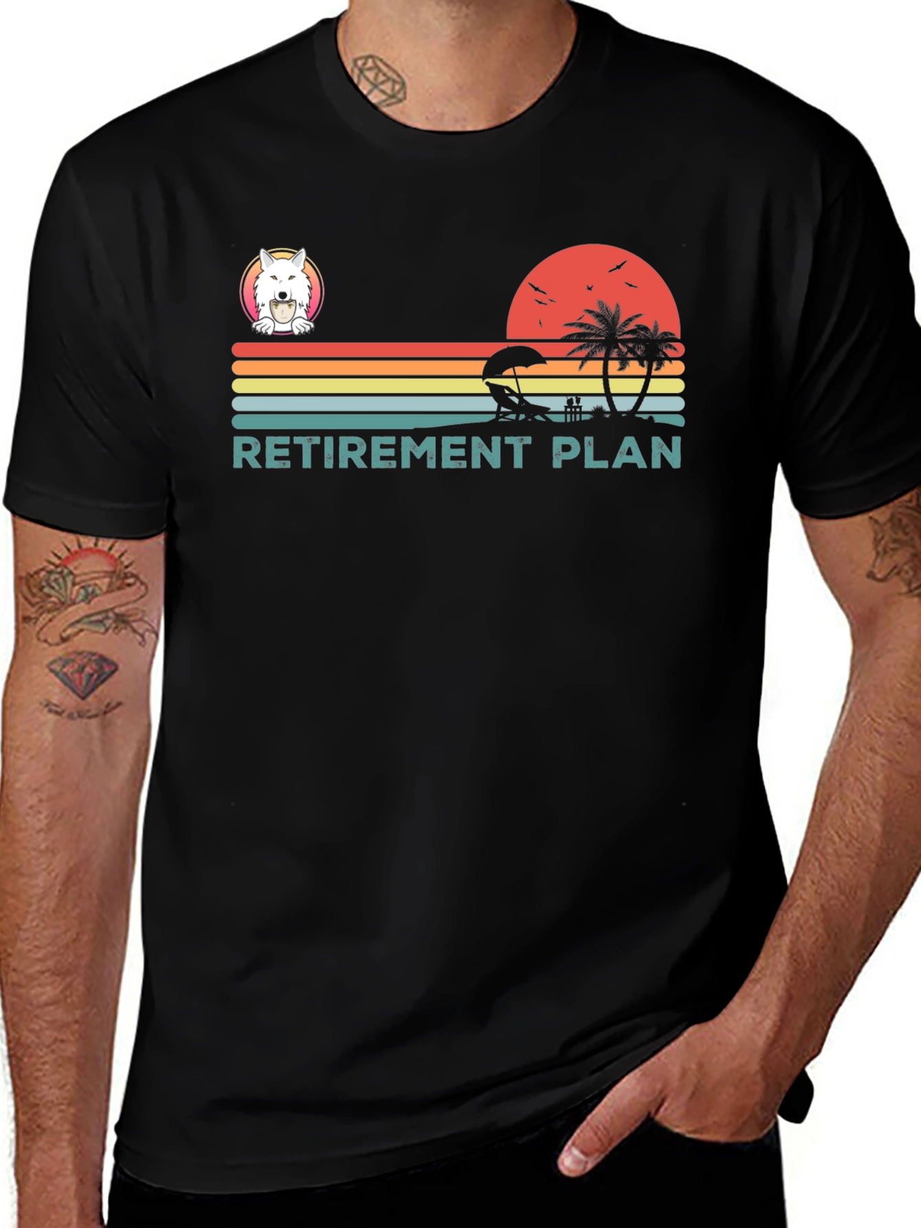 Retirement Plan Black T-Shirt