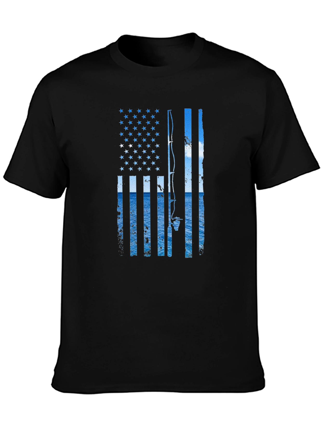 American Fishing Flag T-Shirt