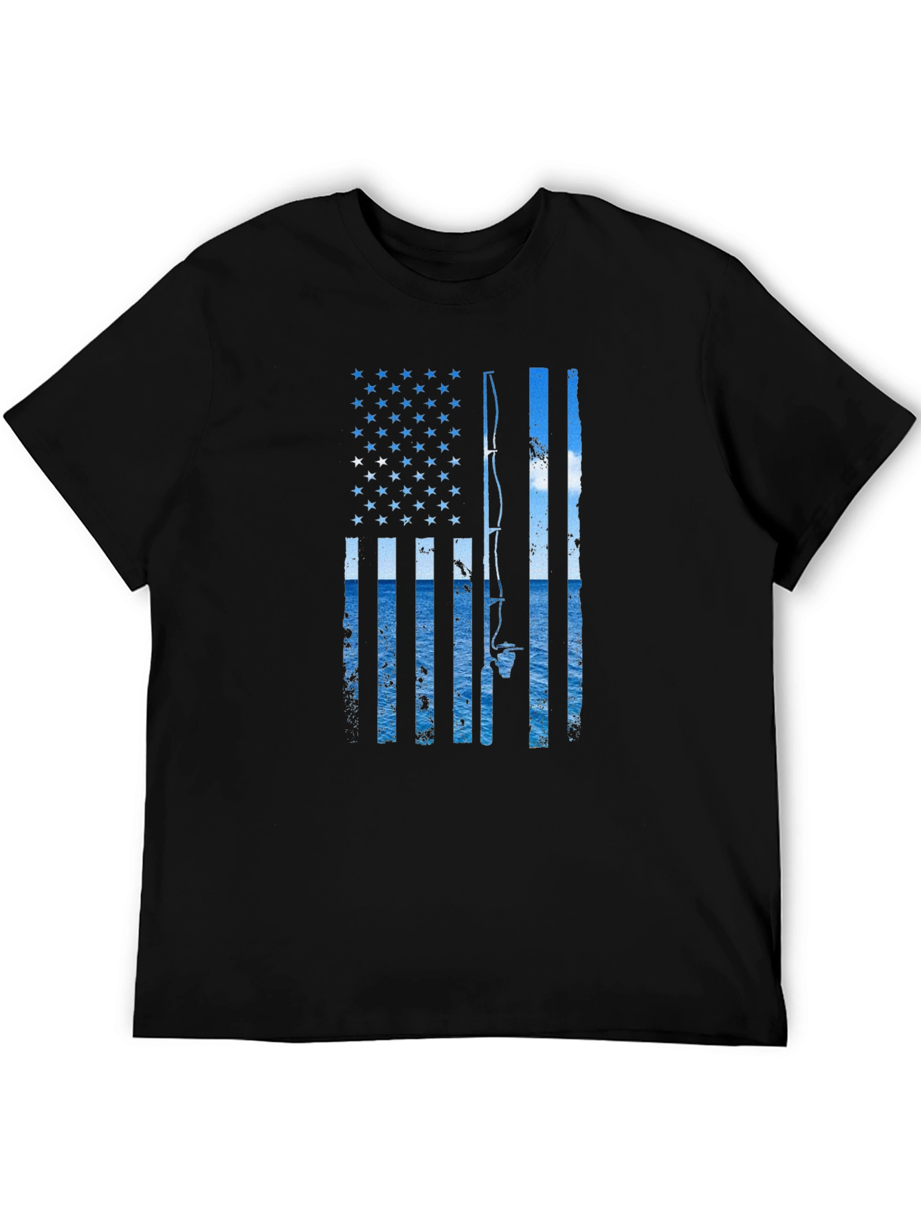 American Fishing Flag T-Shirt