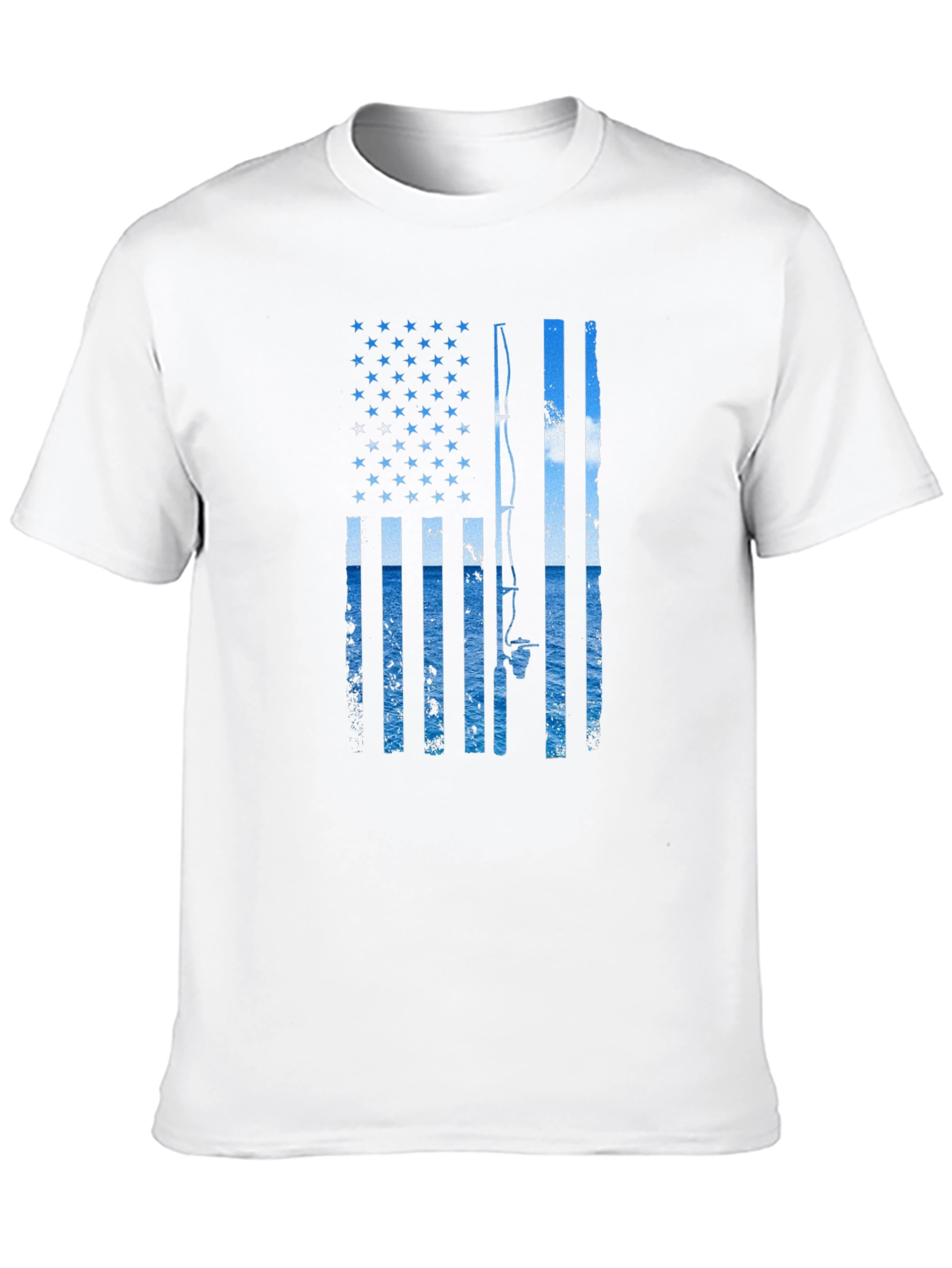 American Fishing Flag T-Shirt