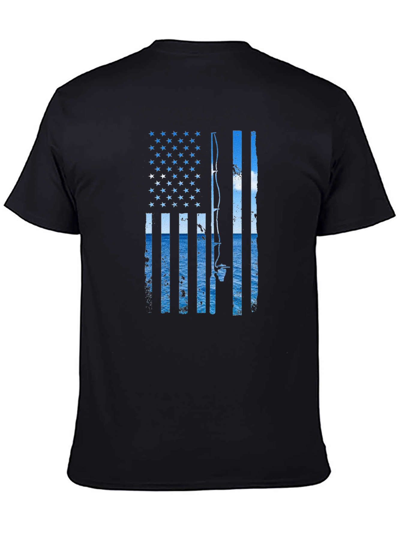 American Fishing Flag T-Shirt