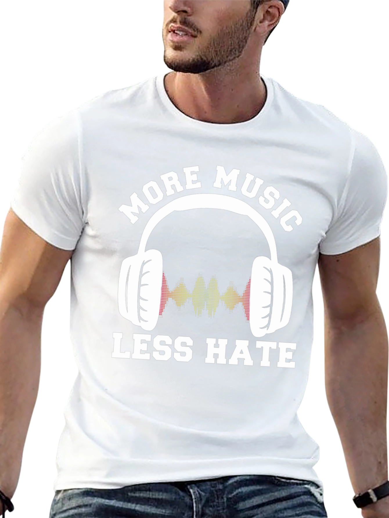 More Music Less Hate Graphic Tee
