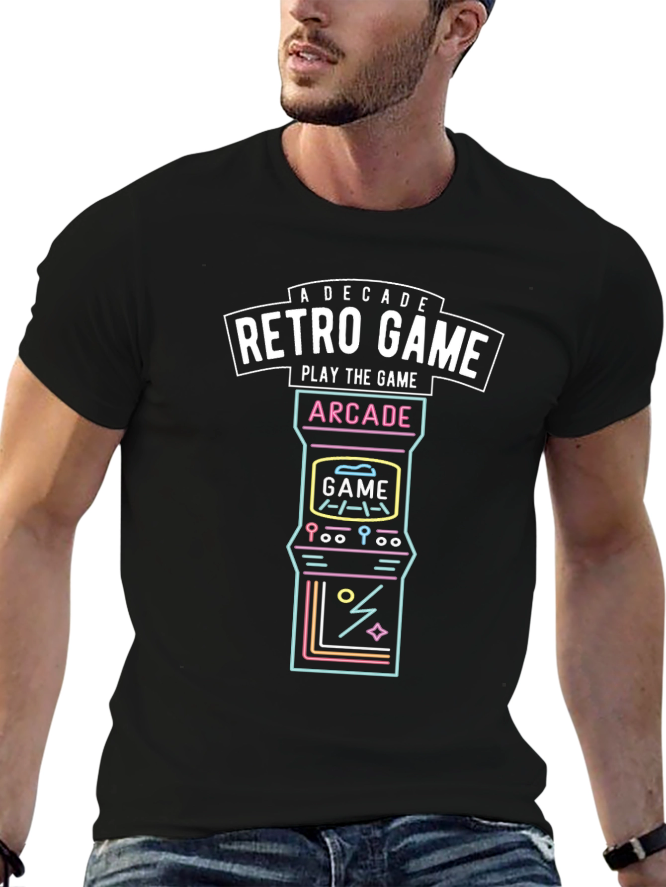 Retro Game Arcade T-Shirt - A Decade of Gaming