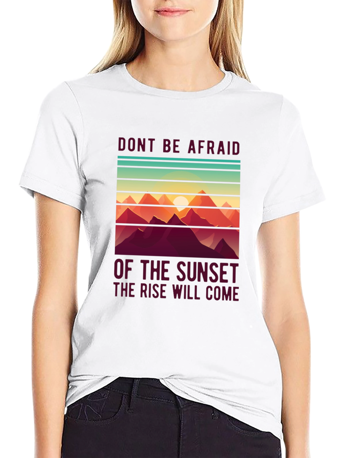 Sunset Rise T-Shirt - Inspirational Design