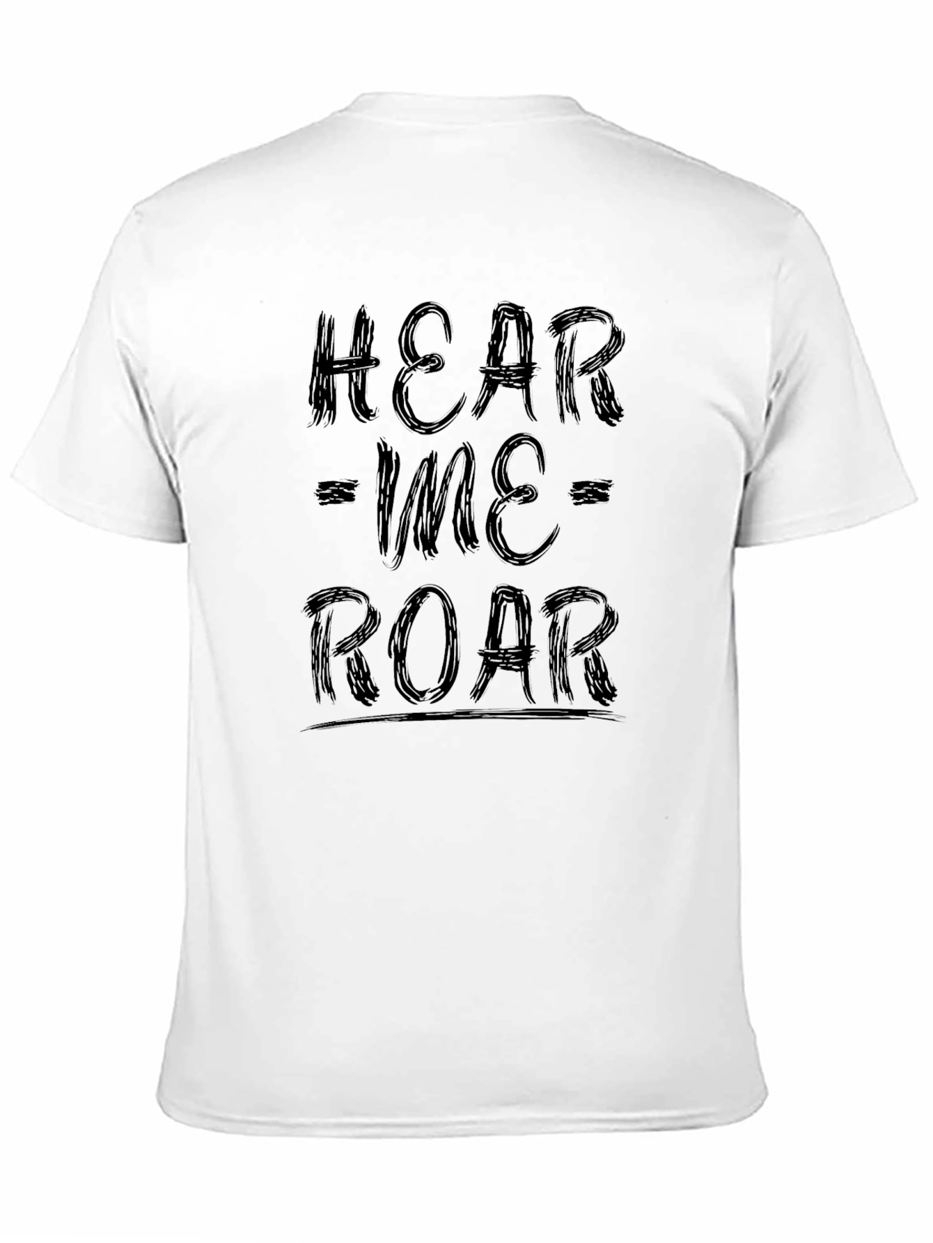 Hear Me Roar Graphic Print Black T-Shirt