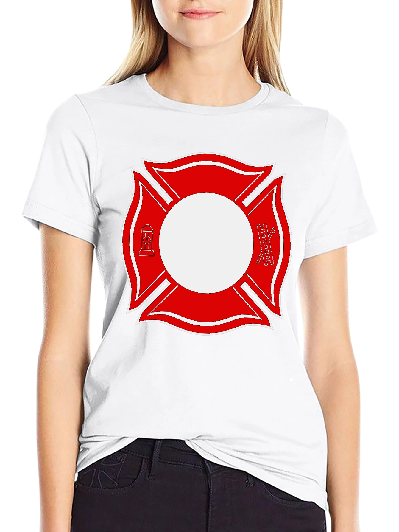 Firefighter Maltese Cross Graphic Tee