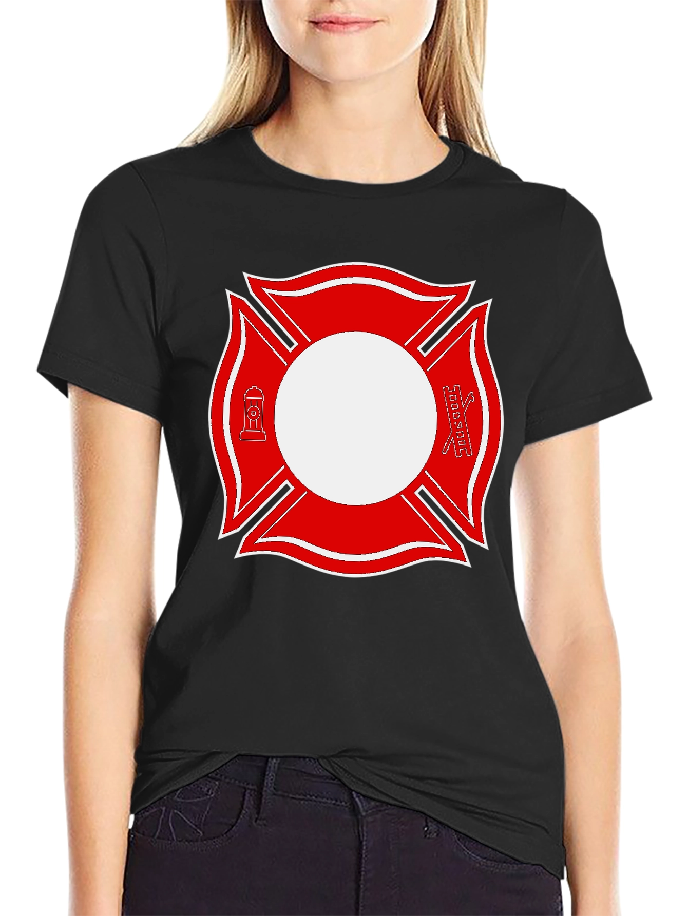 Firefighter Maltese Cross Graphic Tee