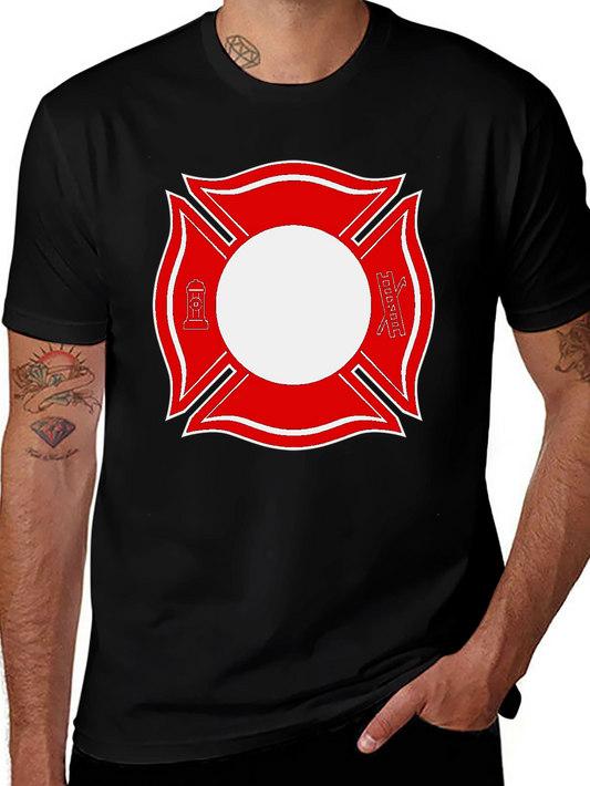 Firefighter Maltese Cross Graphic Tee