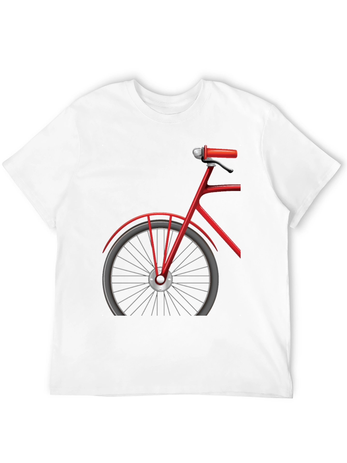 Red Bicycle Graphic Tee - Stylish Black Cotton T-Shirt