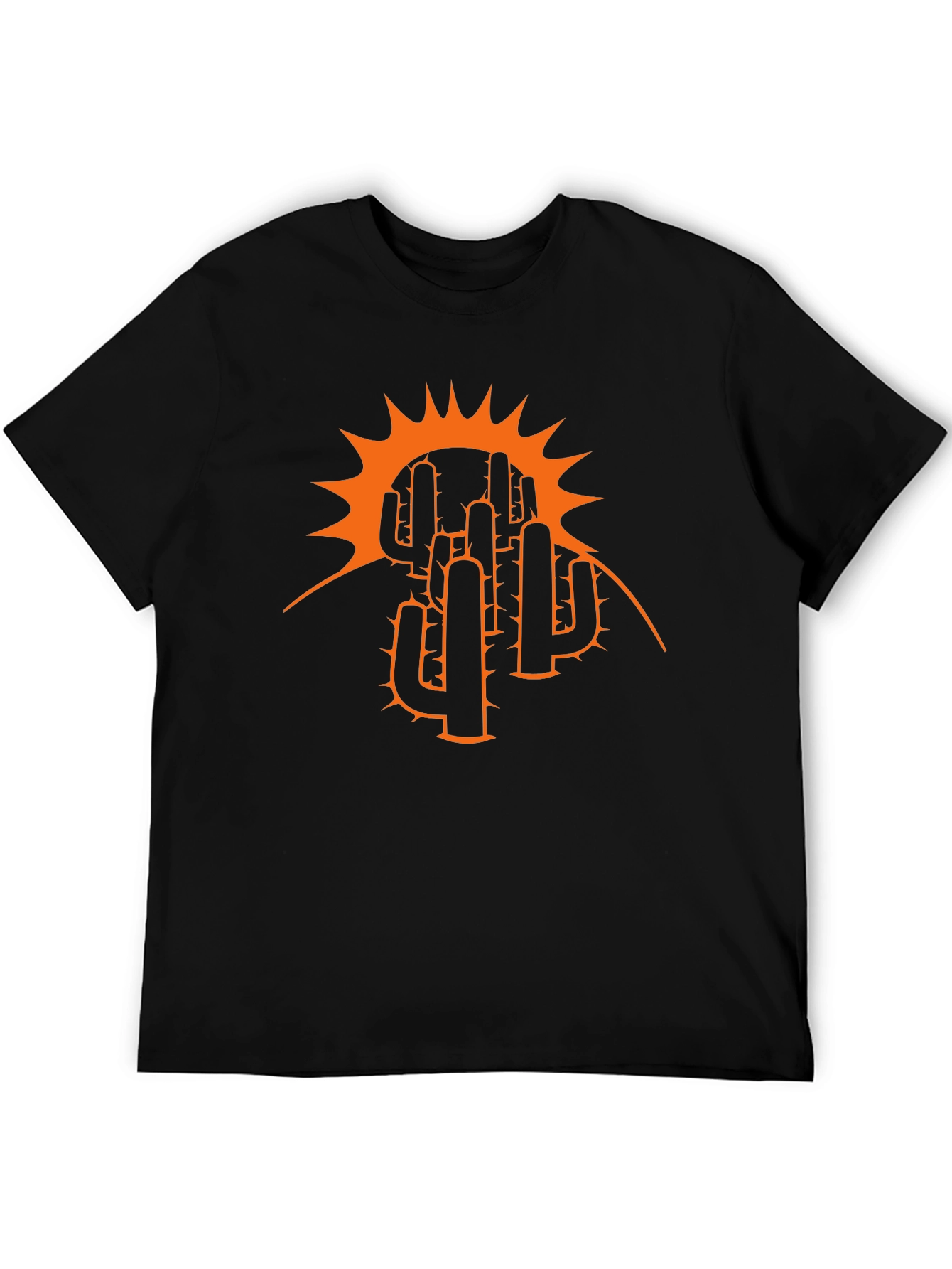 Desert Cactus Sunset Graphic Tee - Black