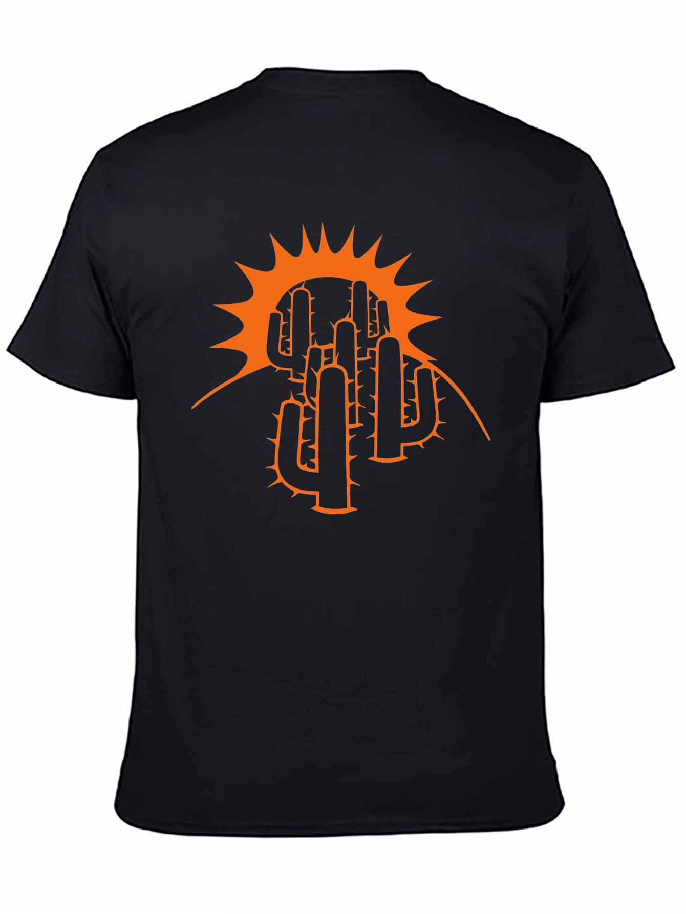 Desert Cactus Sunset Graphic Tee - Black