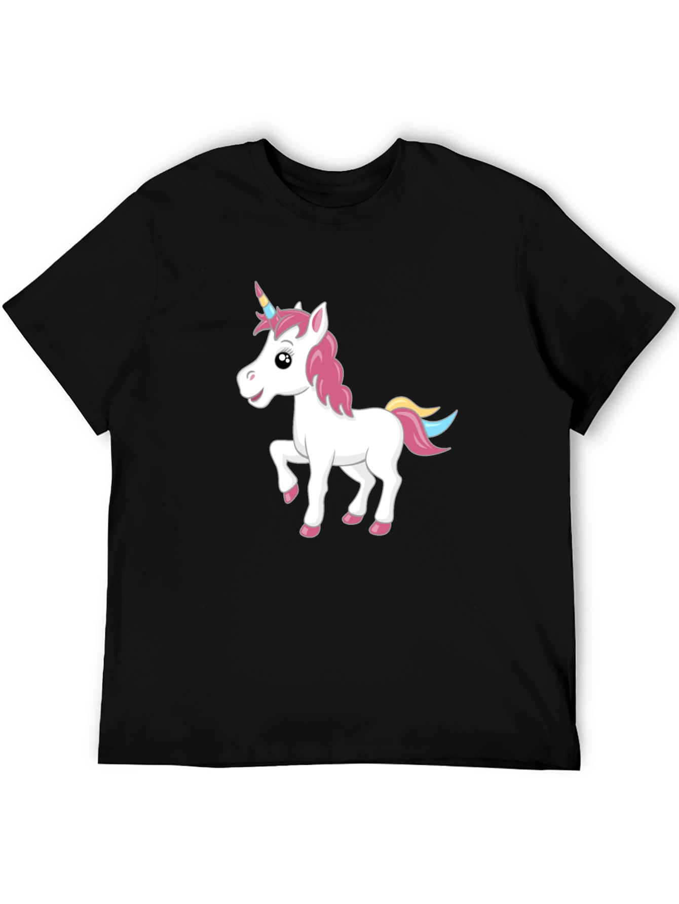 Unicorn Graphic Black T-Shirt