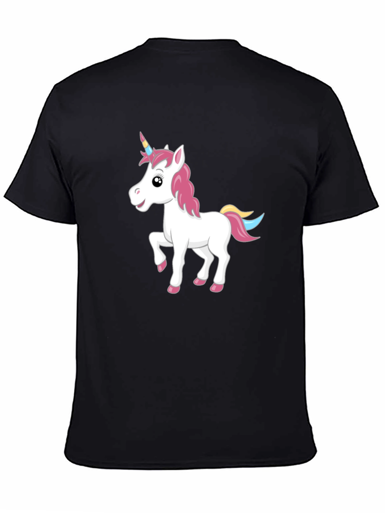 Unicorn Graphic Black T-Shirt