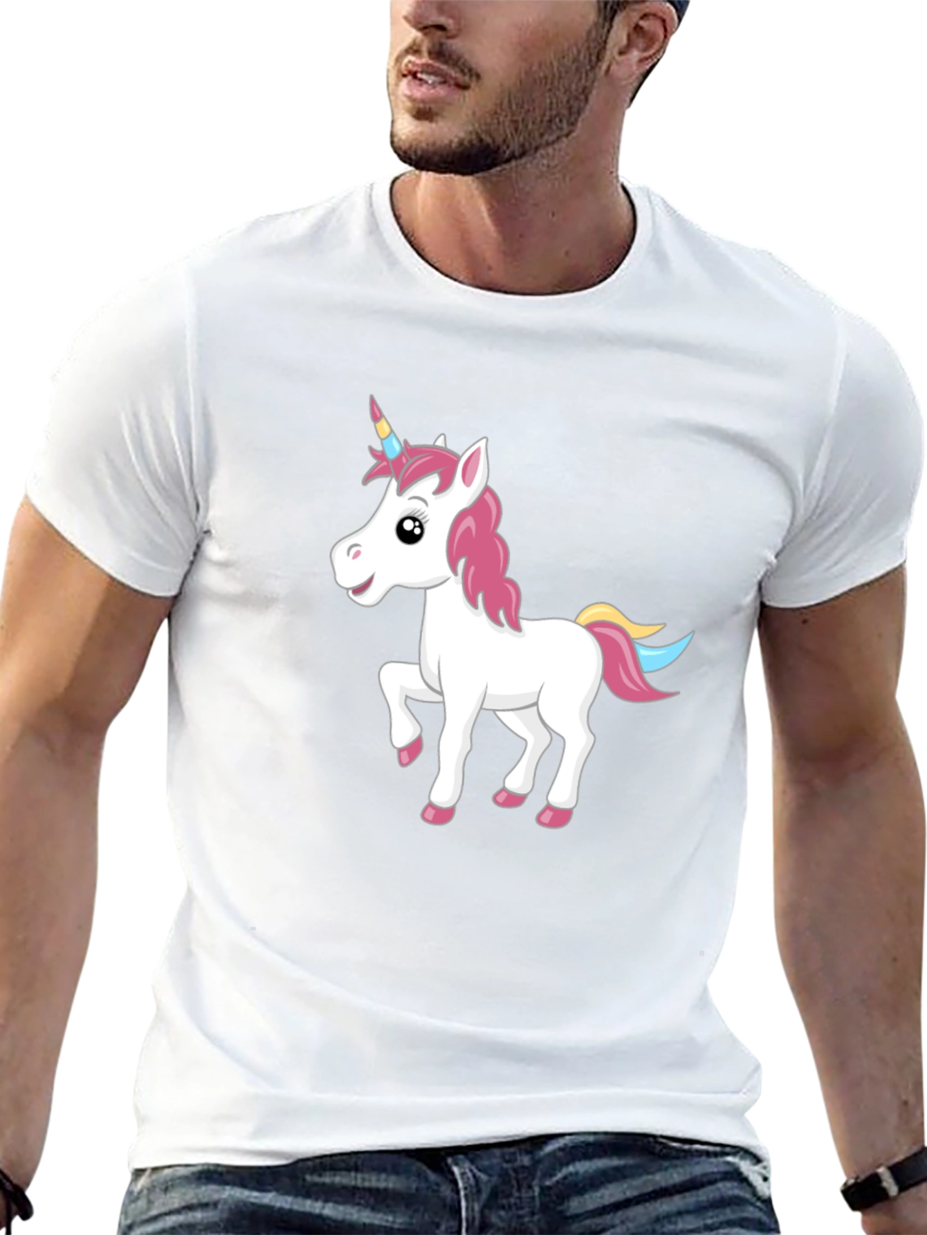 Unicorn Graphic Black T-Shirt