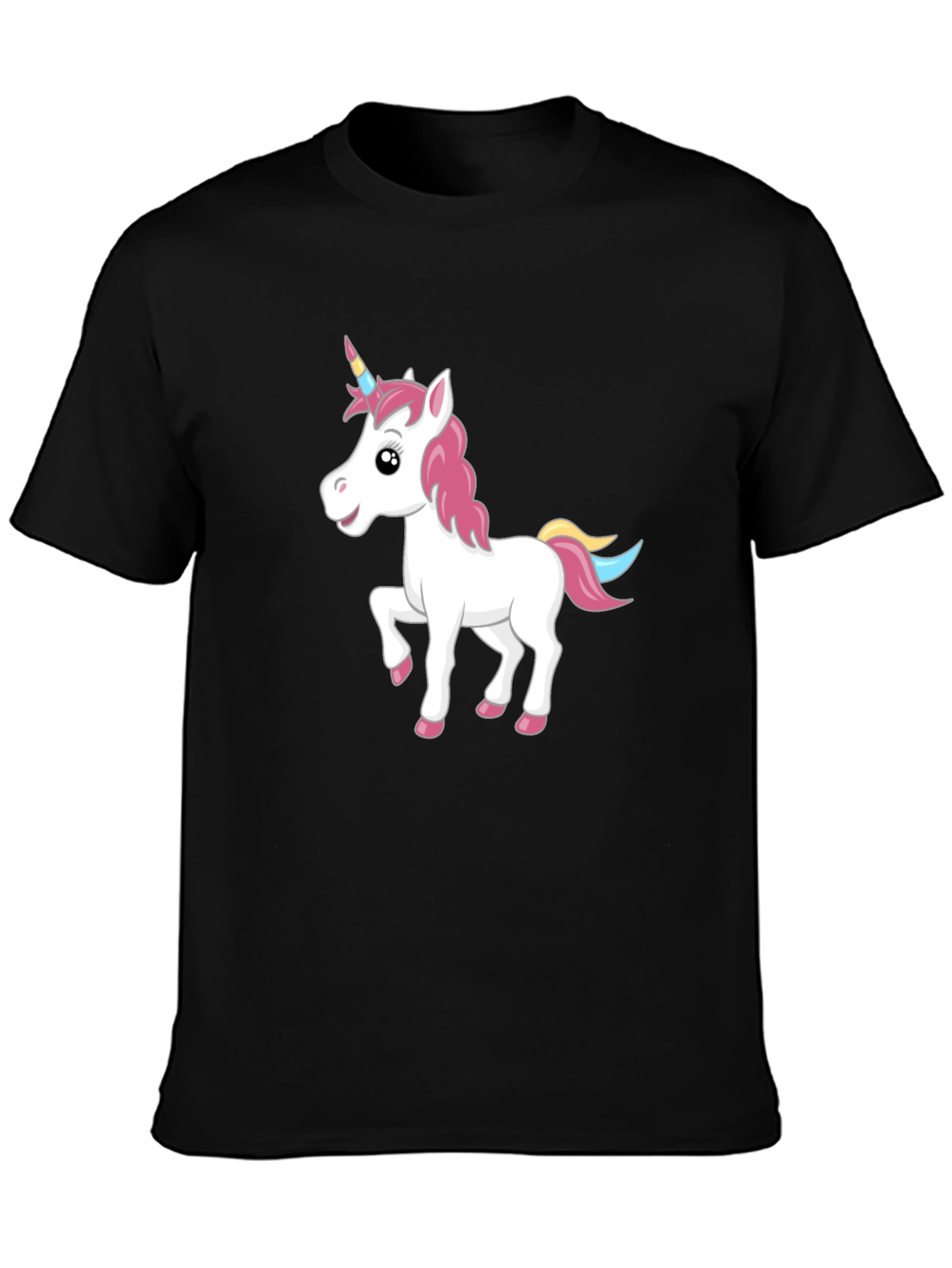 Unicorn Graphic Black T-Shirt