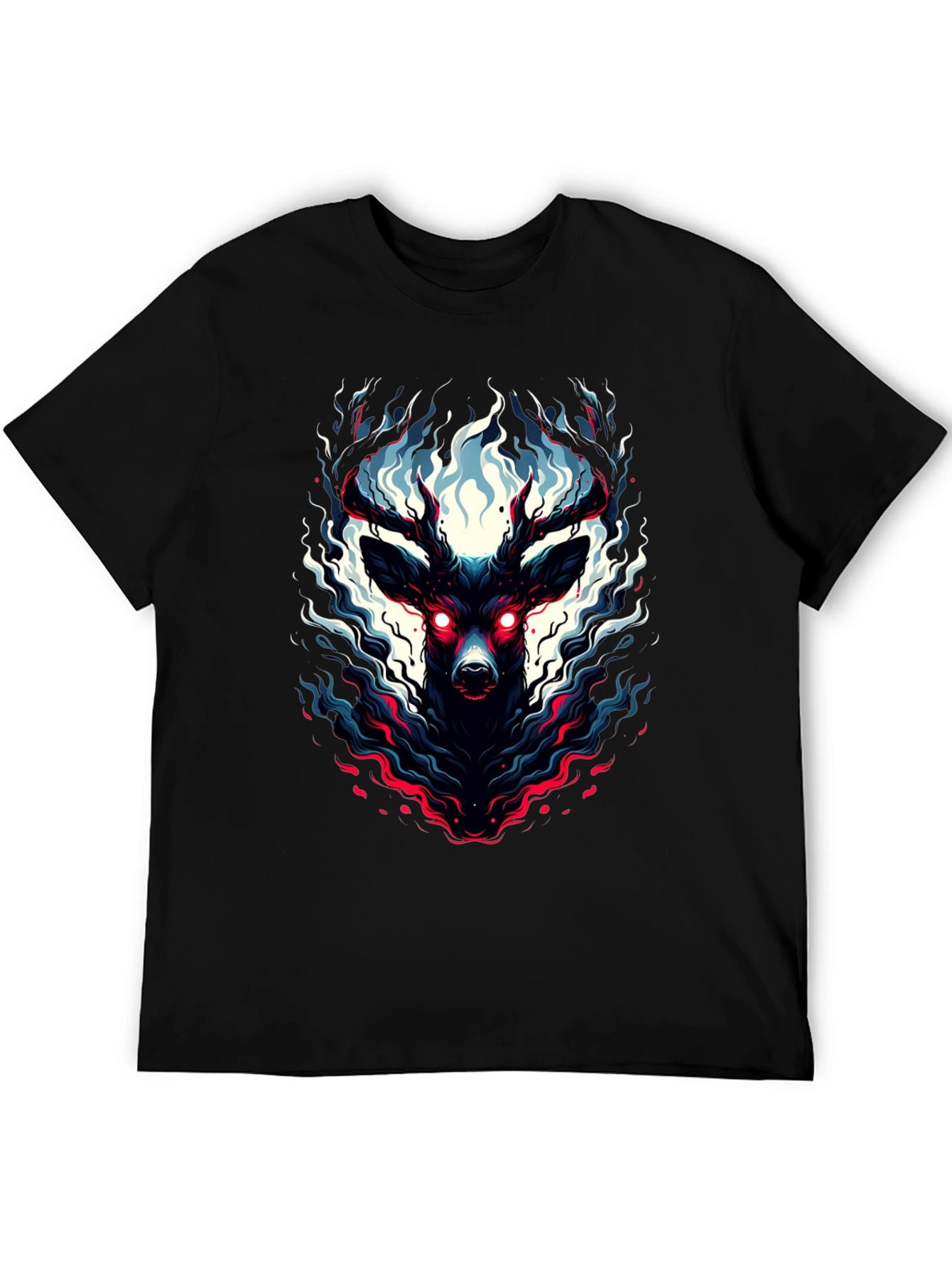Mystic Deer Graphic Tee - Black T-Shirt