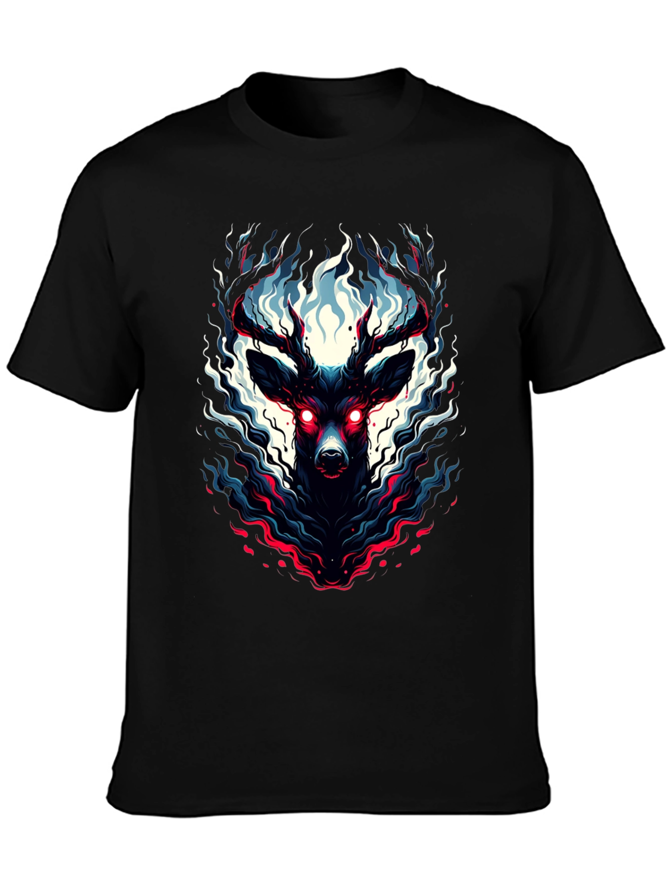 Mystic Deer Graphic Tee - Black T-Shirt