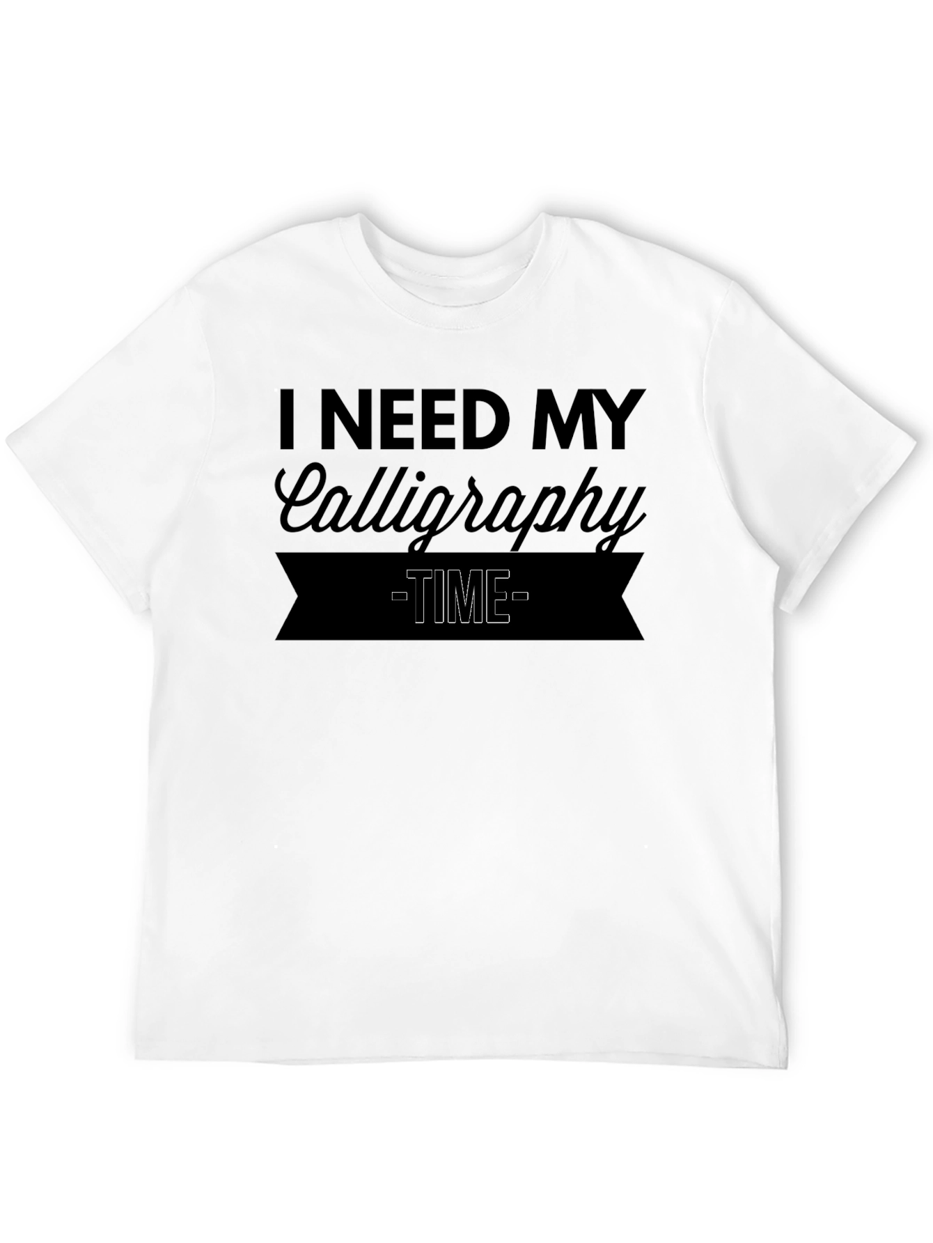 Calligraphy Time T-Shirt - Comfortable Black Tee