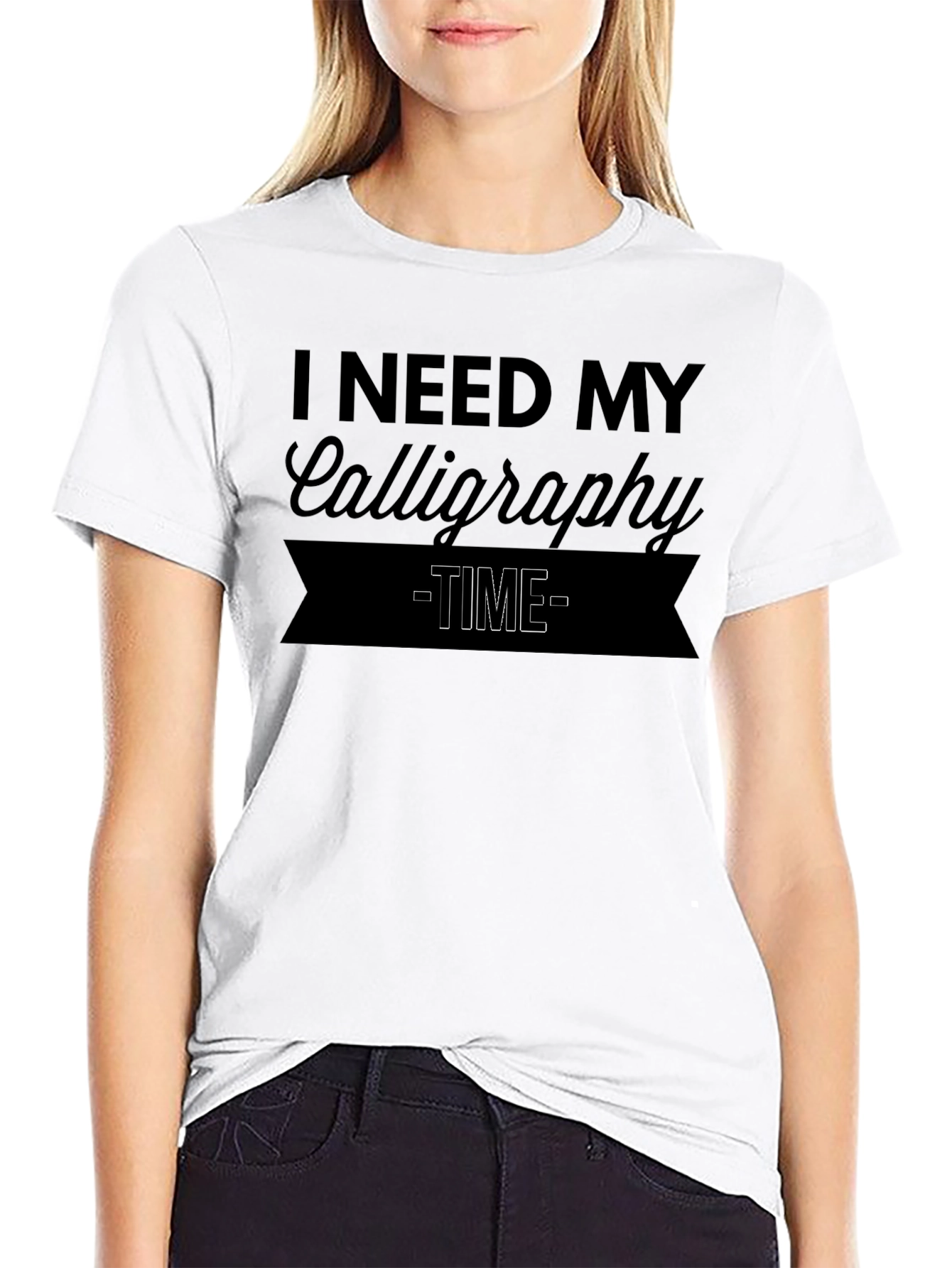 Calligraphy Time T-Shirt - Comfortable Black Tee