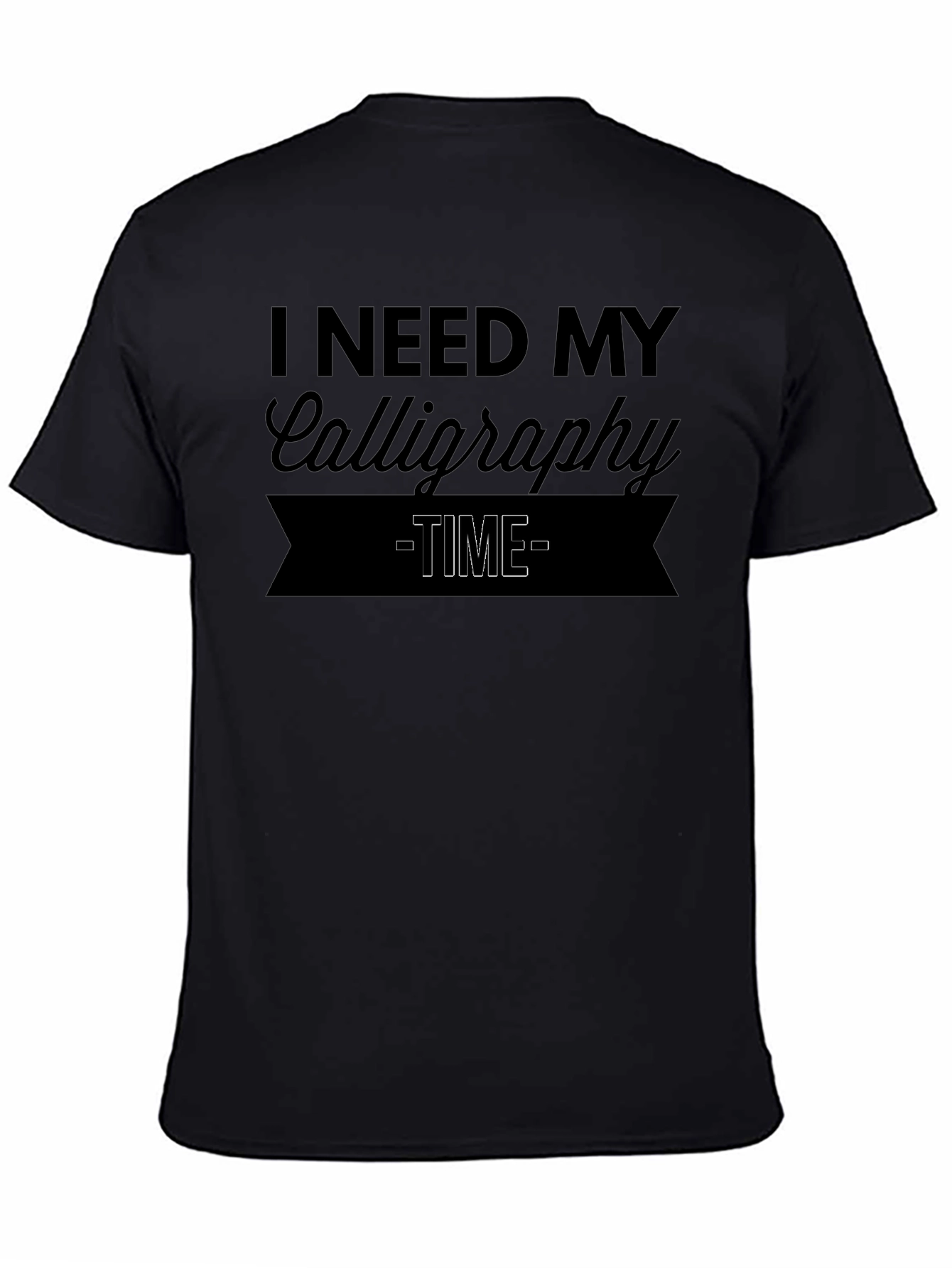 Calligraphy Time T-Shirt - Comfortable Black Tee