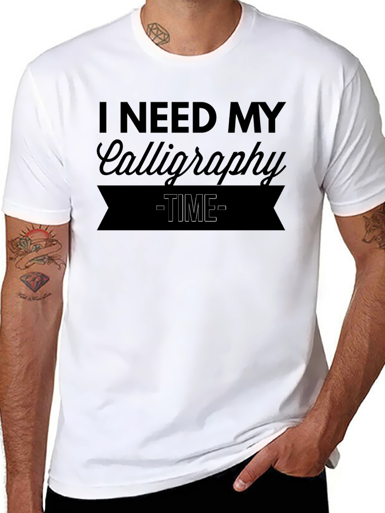 Calligraphy Time T-Shirt - Comfortable Black Tee
