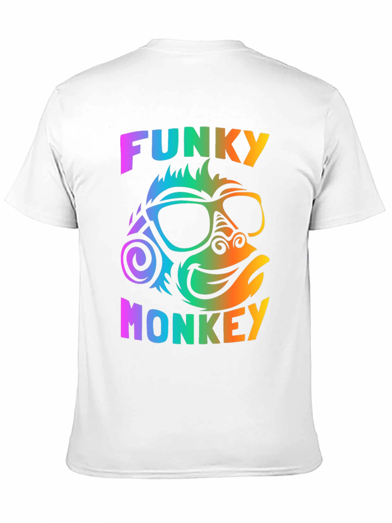 Funky Monkey Graphic Tee - Vibrant Rainbow Design