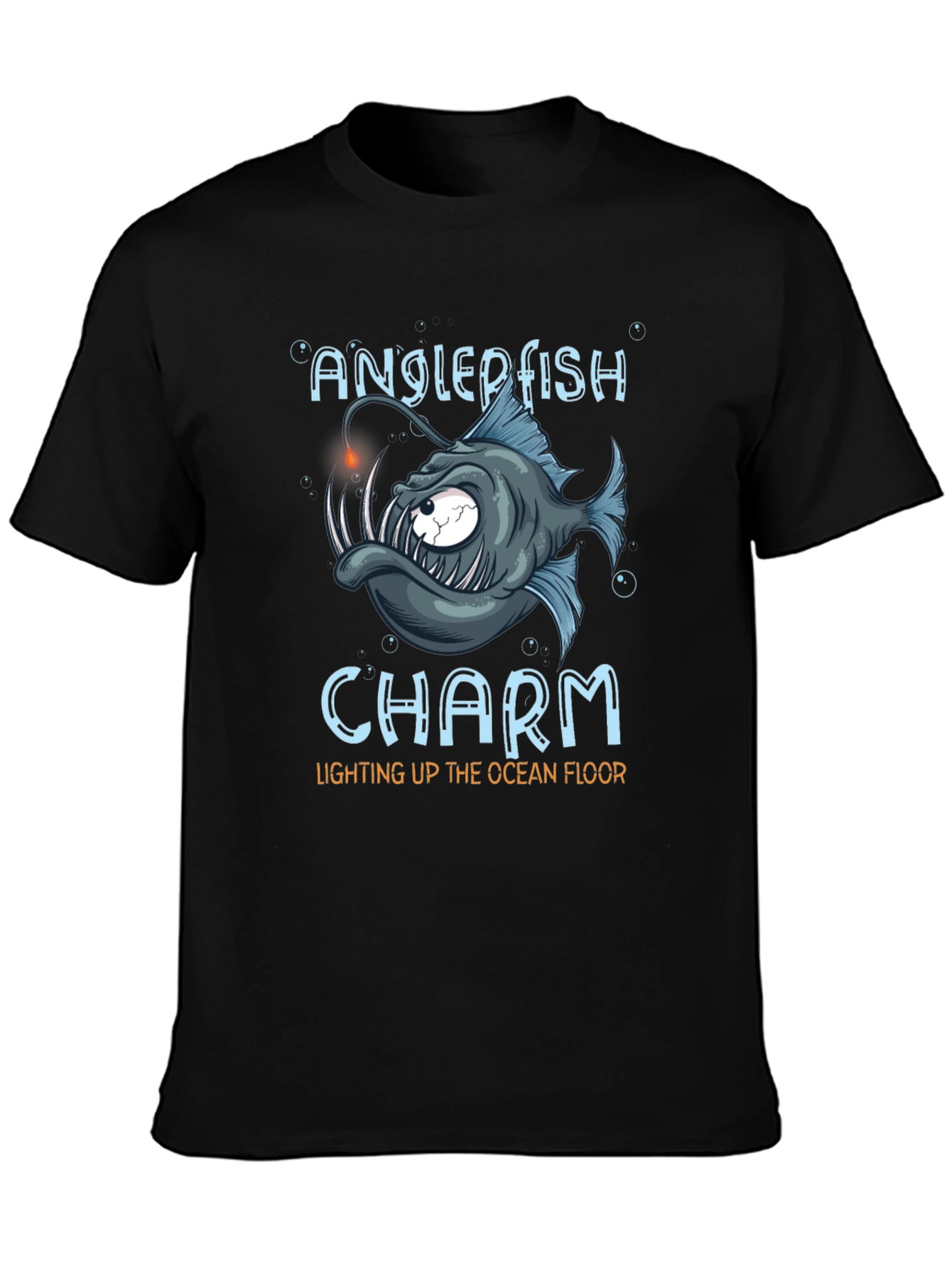 Anglerfish Charm Black T-Shirt