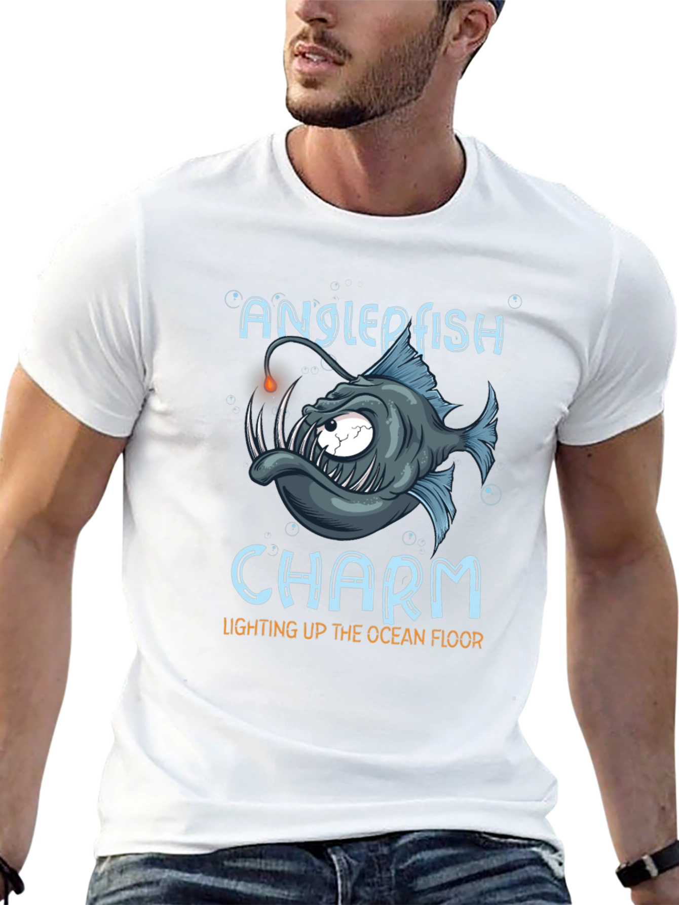 Anglerfish Charm Black T-Shirt