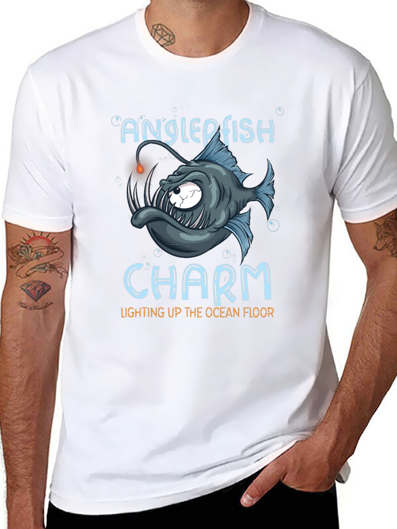 Anglerfish Charm Black T-Shirt