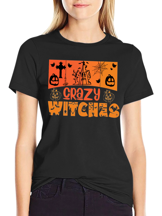 Crazy Witches Halloween T-Shirt