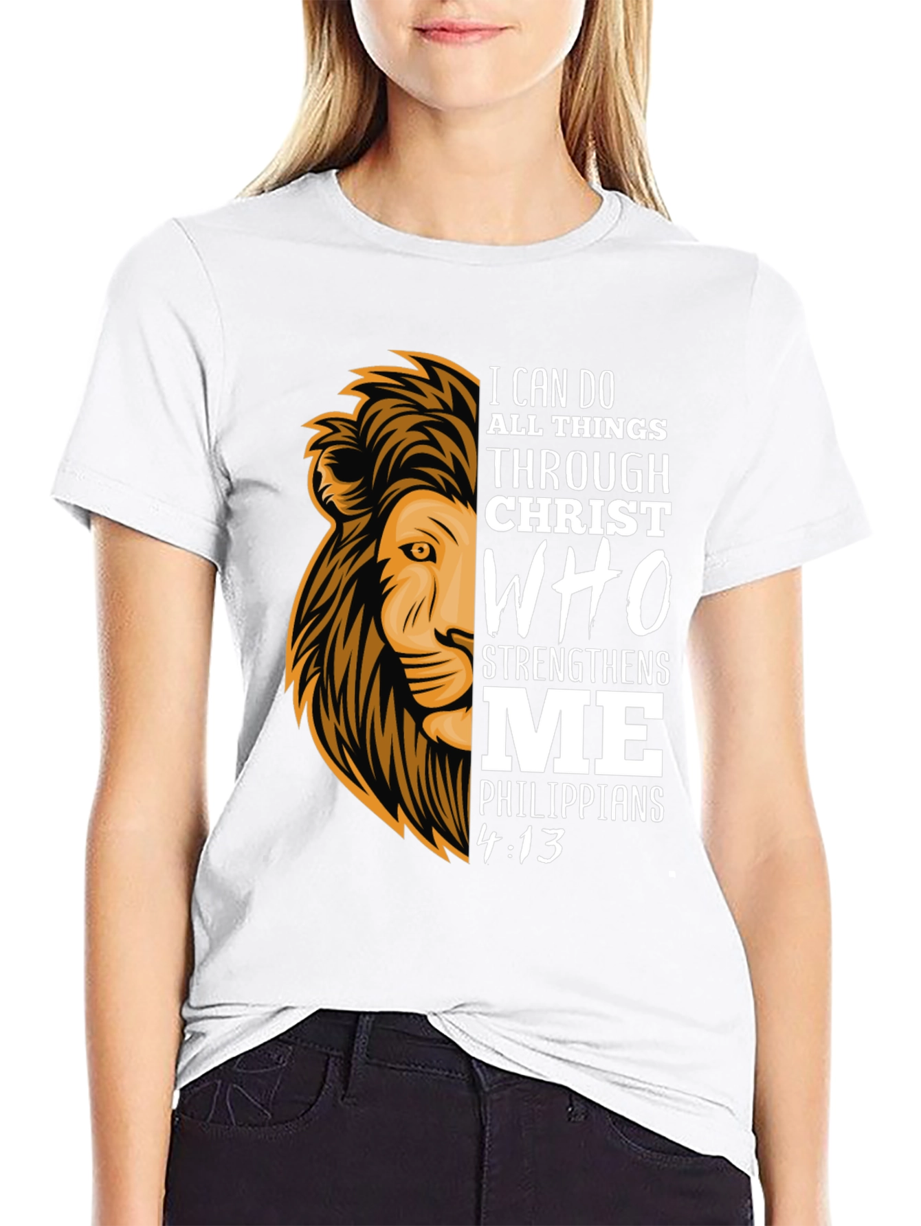 Lion & Scripture Graphic T-Shirt