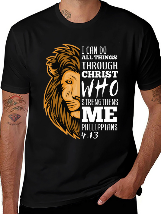 Lion & Scripture Graphic T-Shirt