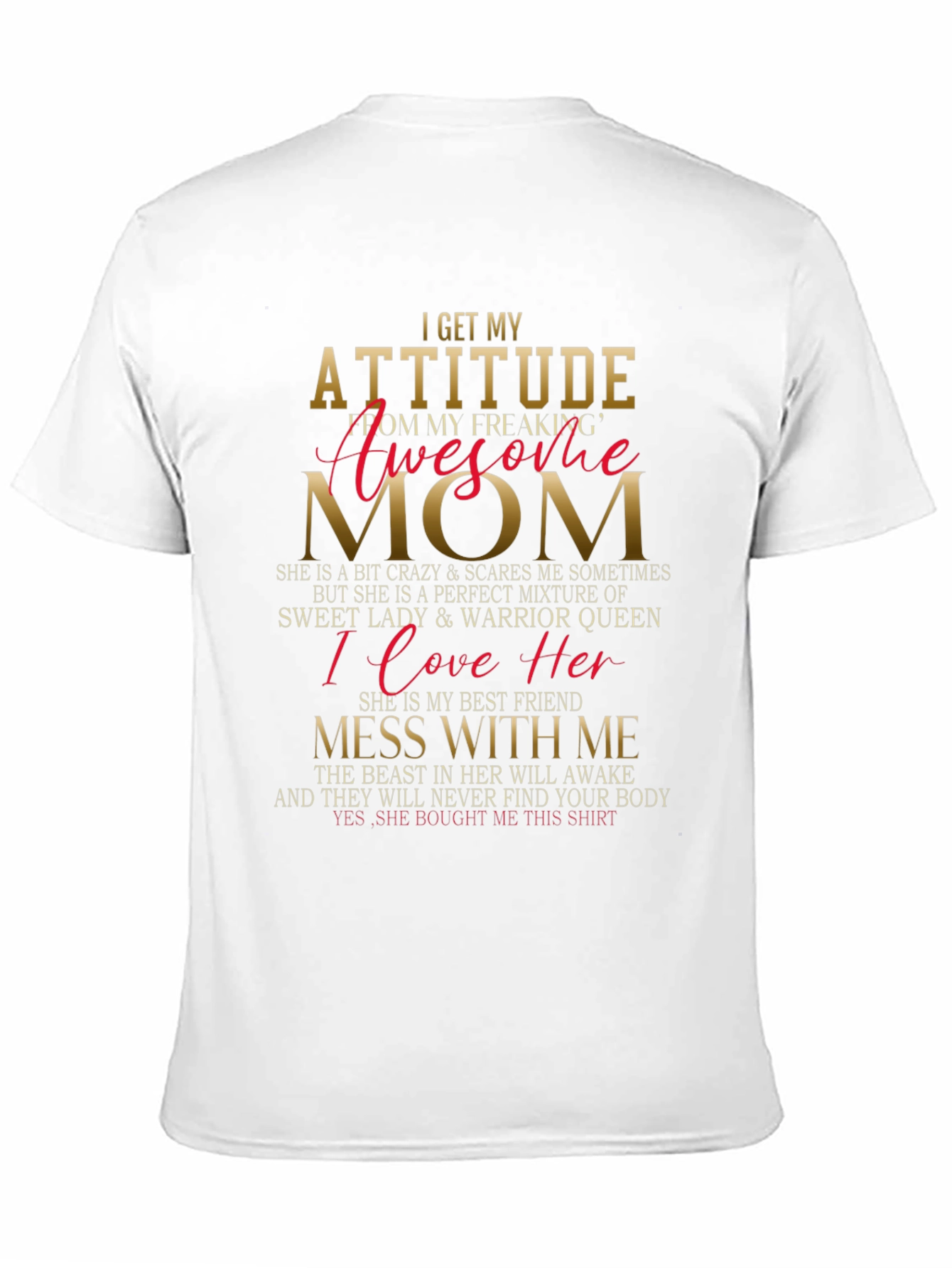 Attitude Awesome Mom Graphic T-Shirt
