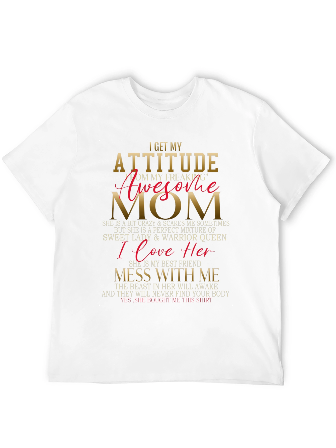 Attitude Awesome Mom Graphic T-Shirt