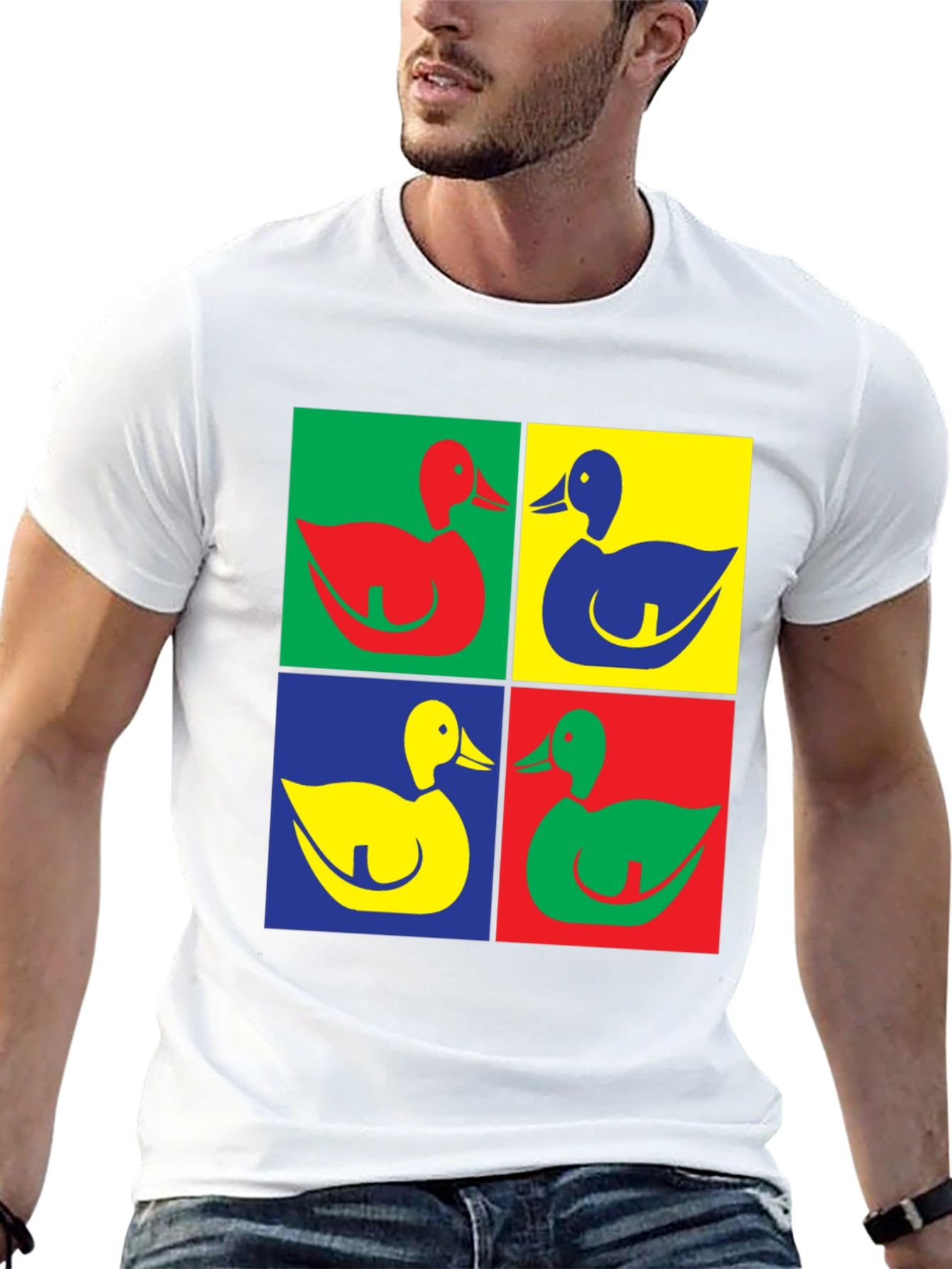 Duck Pop Art T-Shirt - Modern Graphic Tee