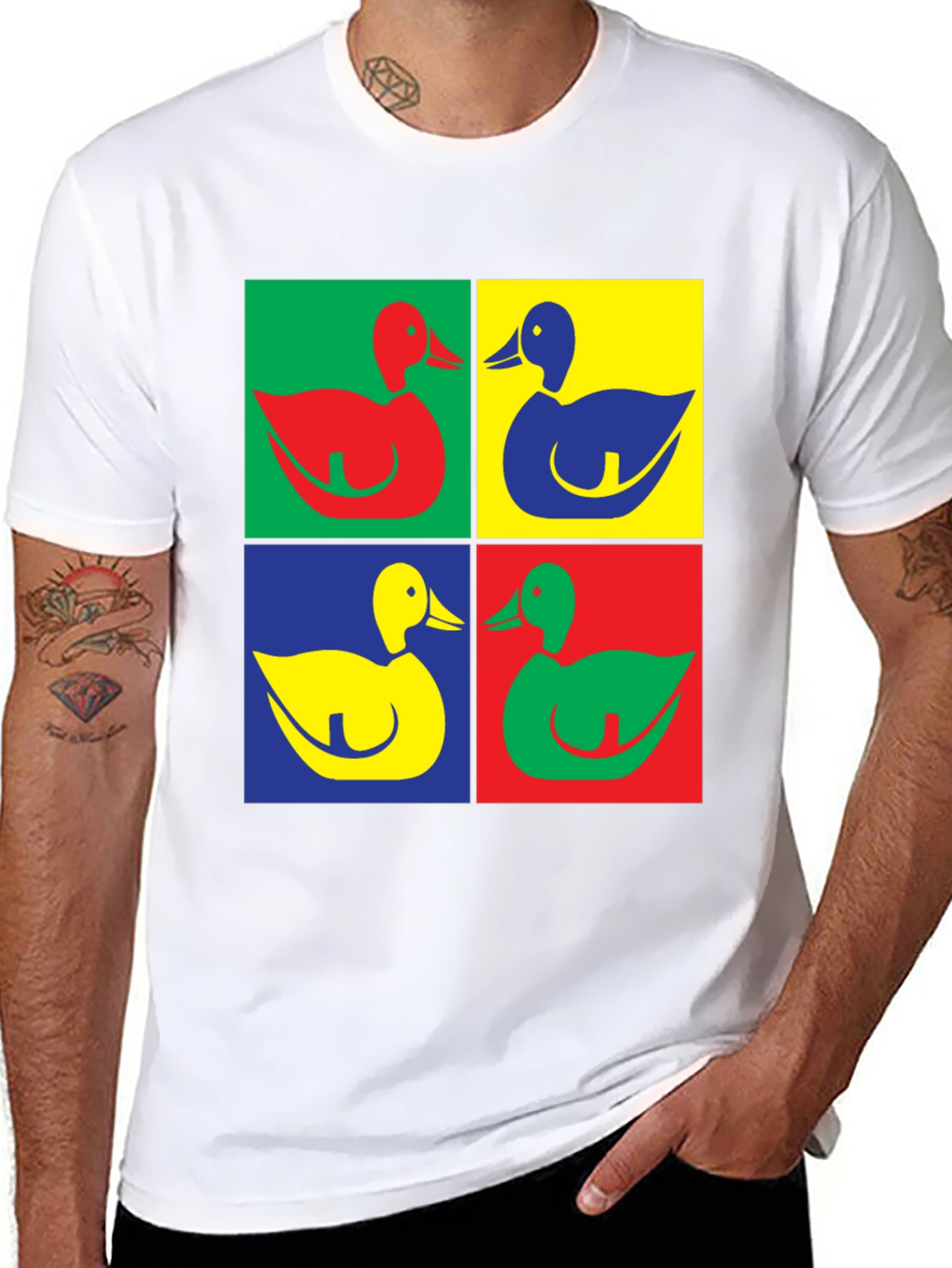 Duck Pop Art T-Shirt - Modern Graphic Tee
