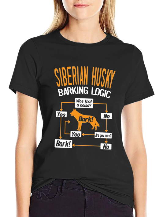 Siberian Husky Barking Logic Mens T-Shirt