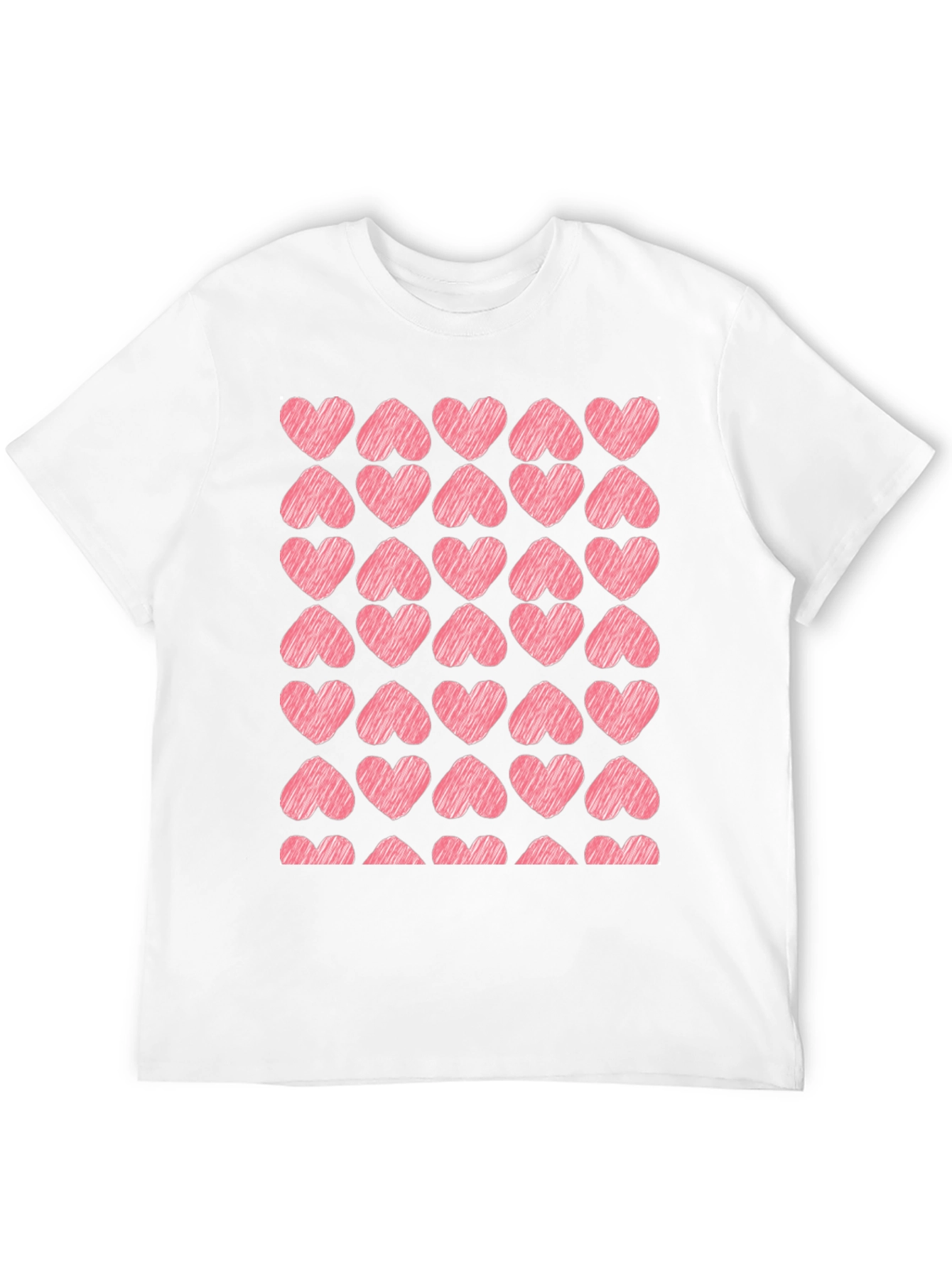 Heart Scribble Graphic Black T-Shirt