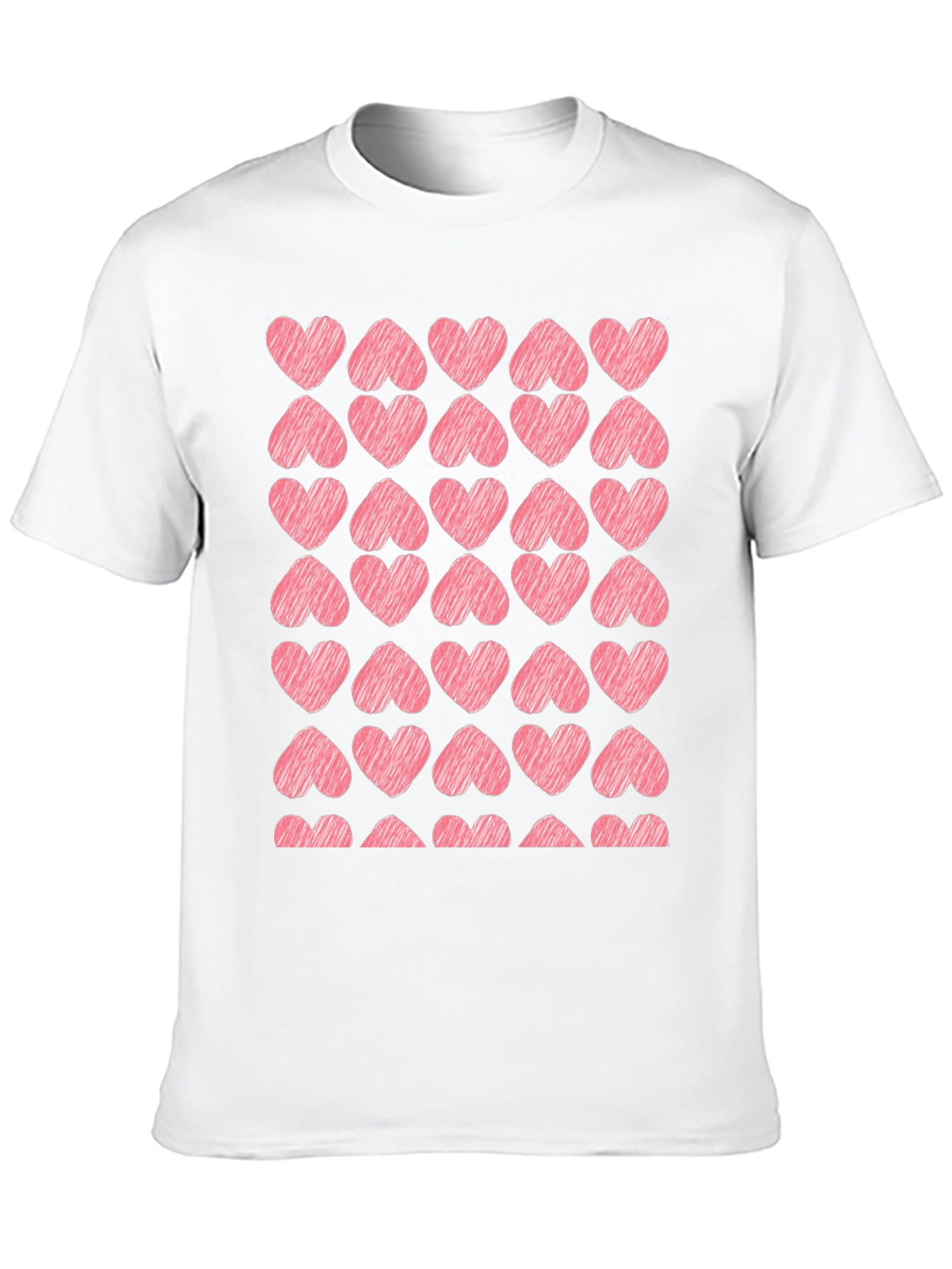 Heart Scribble Graphic Black T-Shirt