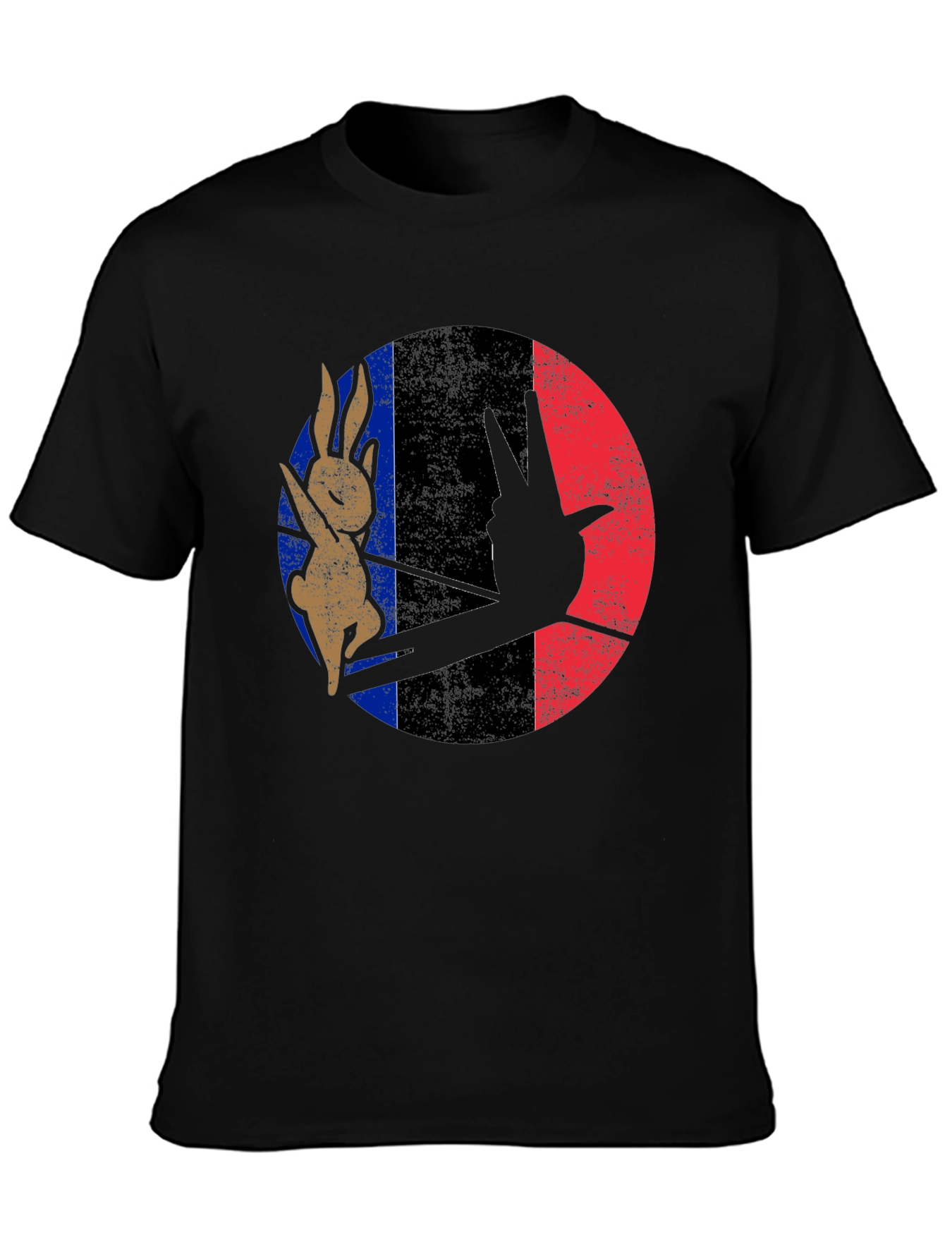 Retro Bunny Peace Sign Graphic Tee