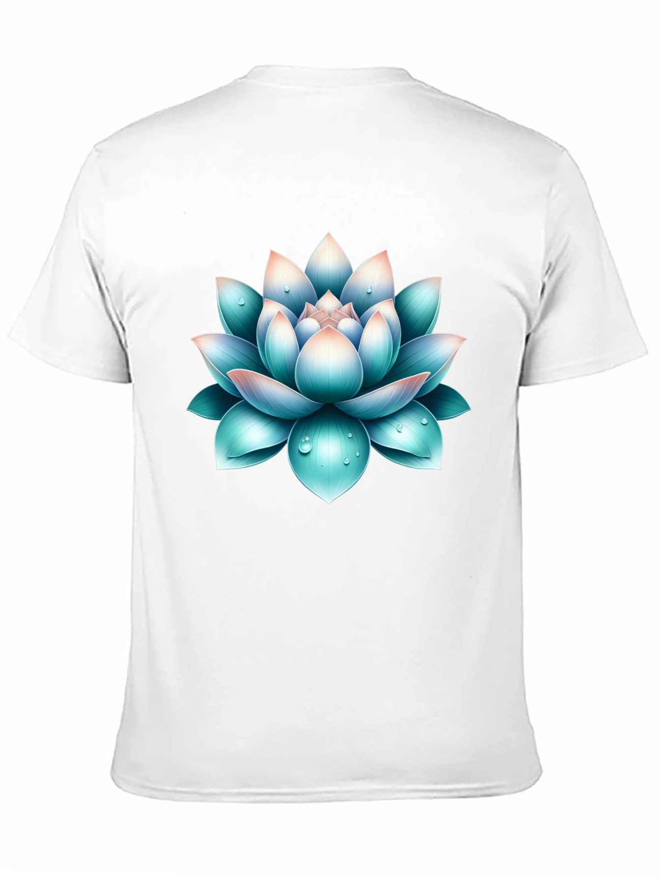 Lotus Flower Graphic Print Black T-Shirt