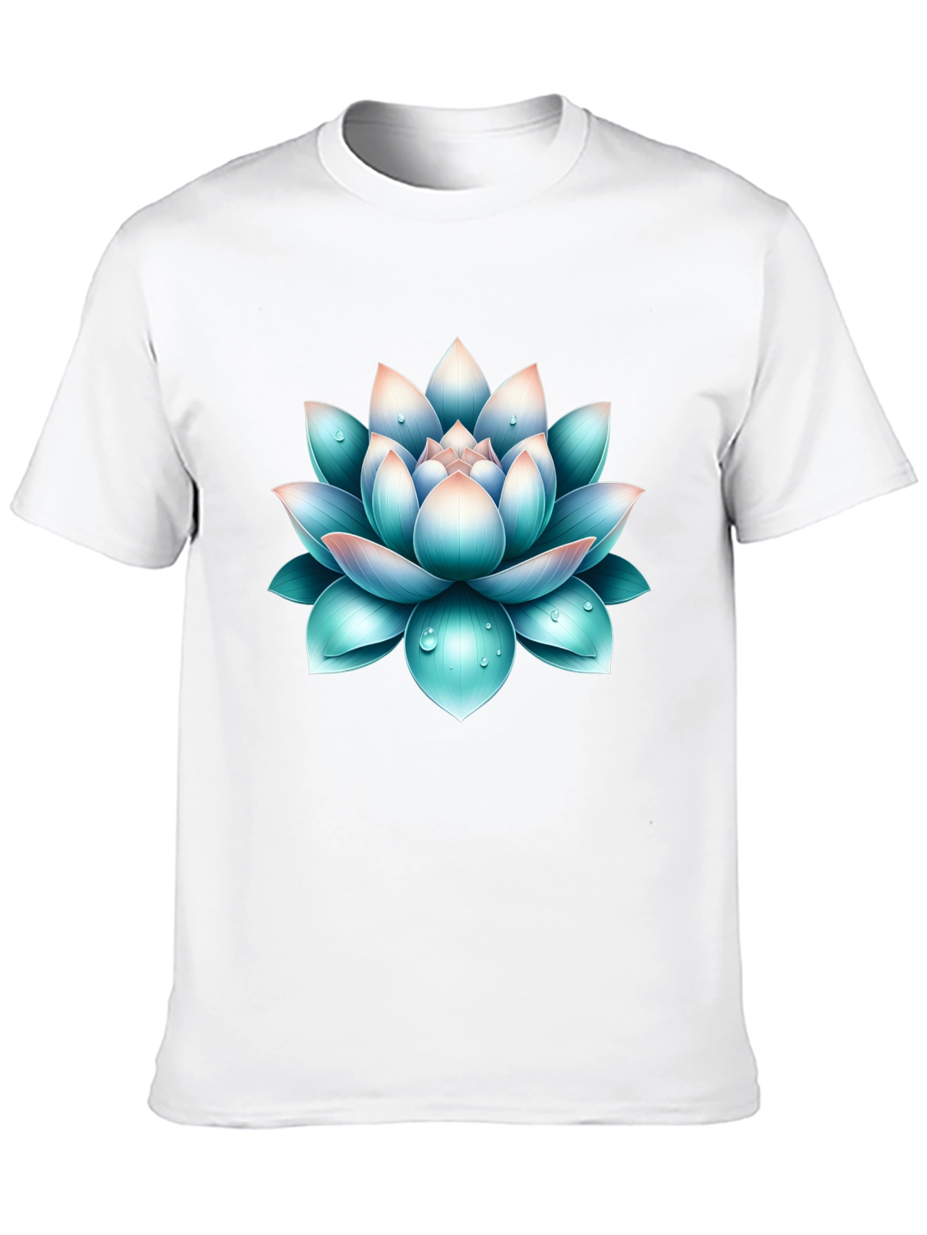 Lotus Flower Graphic Print Black T-Shirt