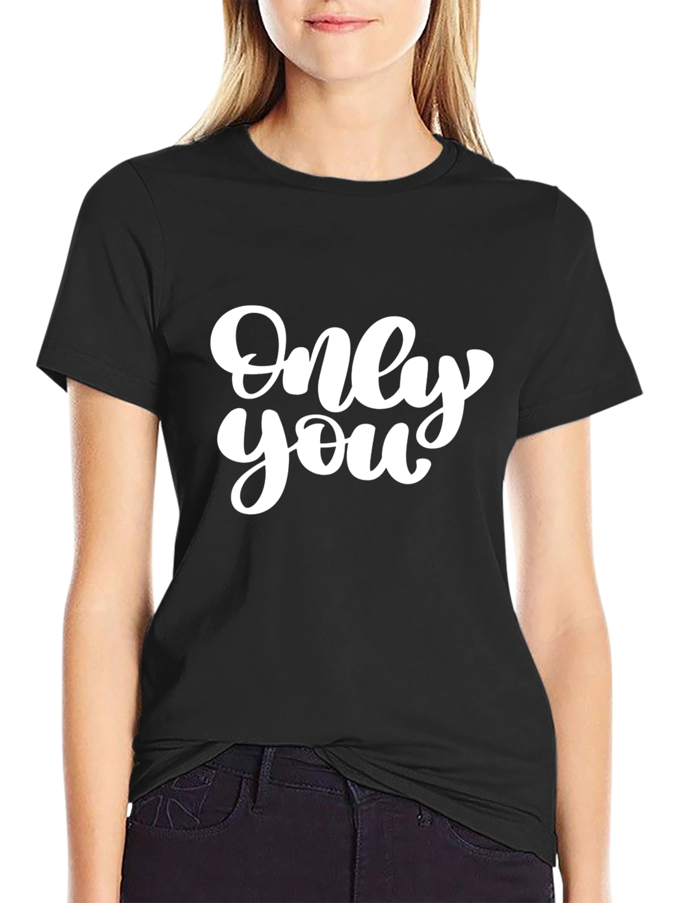 Only You Black Graphic T-Shirt