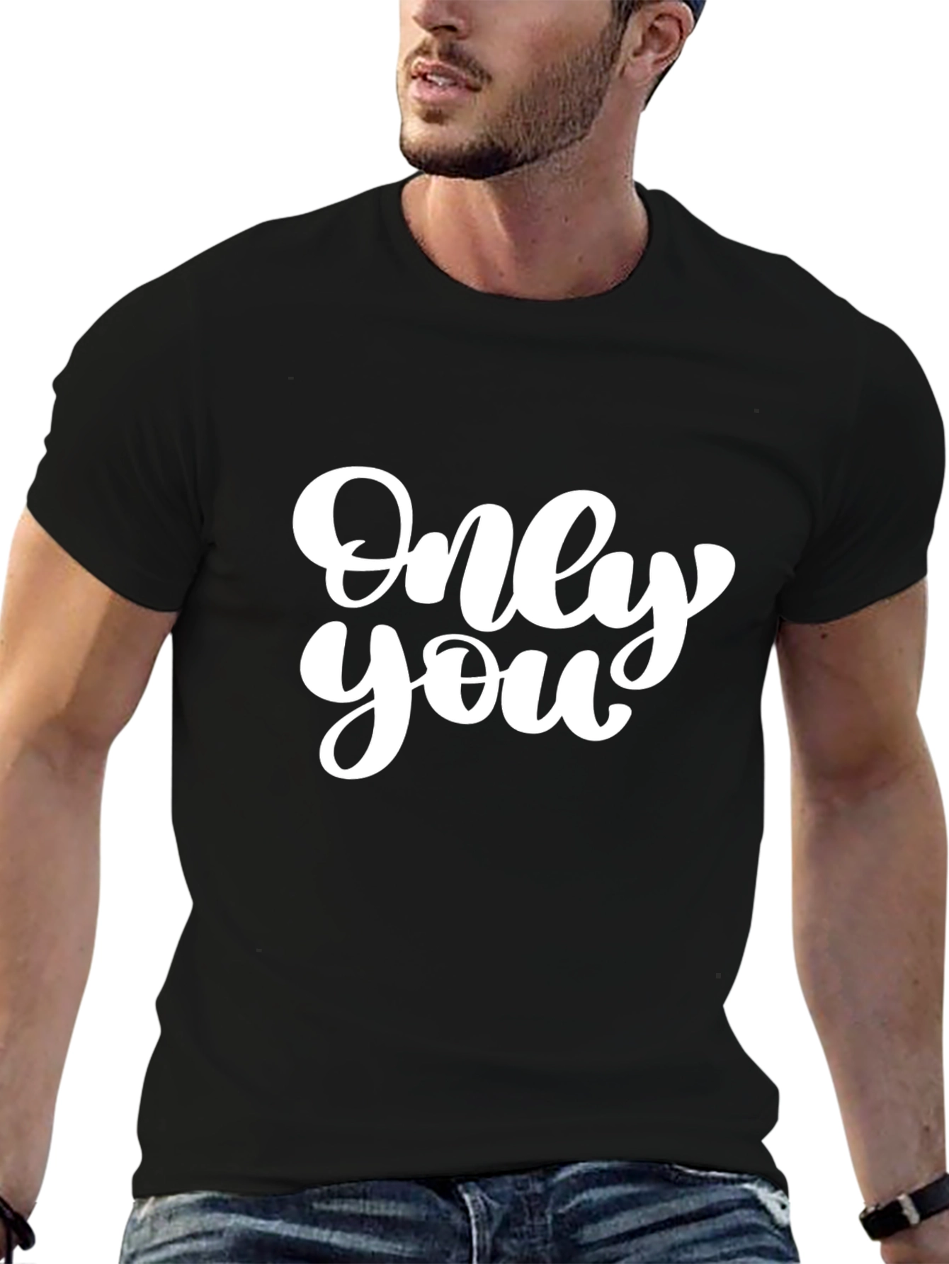 Only You Black Graphic T-Shirt