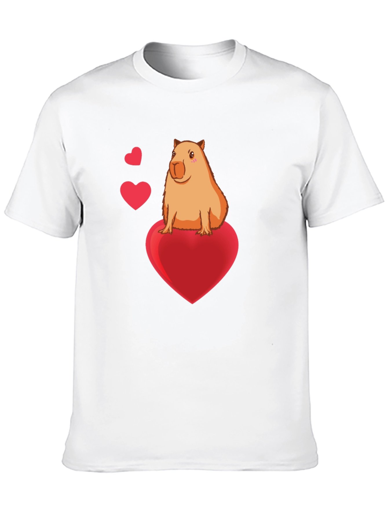 Capybara Heart Graphic Tee - Cute Animal Lover Shirt