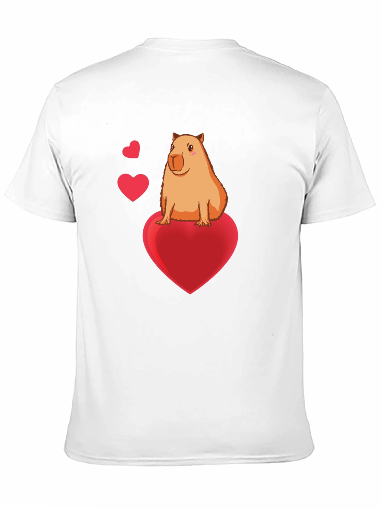 Capybara Heart Graphic Tee - Cute Animal Lover Shirt